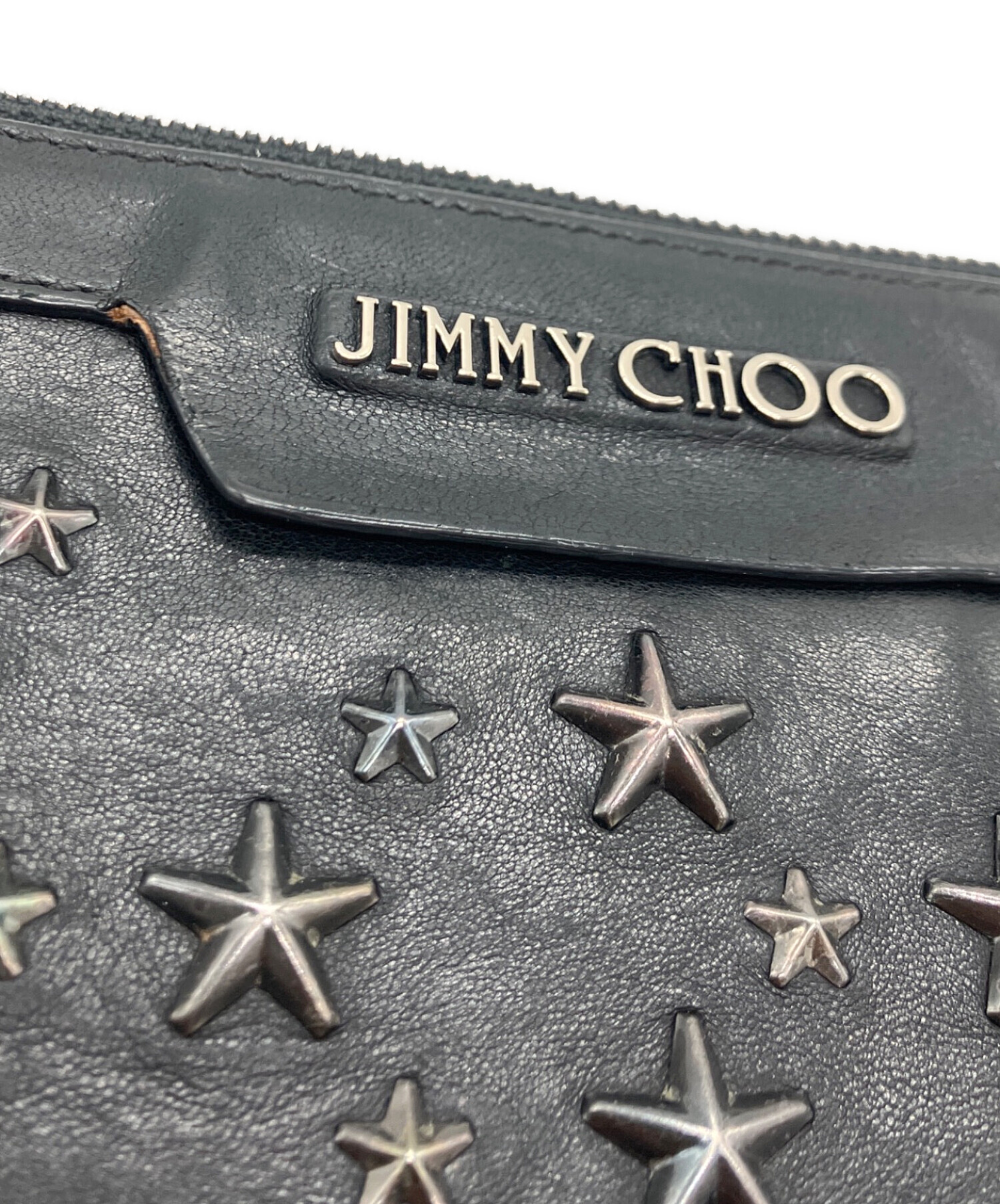 JIMMY CHOO クラッチバッグ 中古・古着通販】JIMMY CHOO (ジミーチュウ) スターススタッズクラッチ