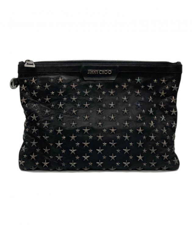 美品★ JIMMY CHOO FARA スタッズ クラッチバッグ JCロゴ 黒 Yahoo!オークション - ジミーチュウ FARA JCロゴ クラッチバッグ ブラ