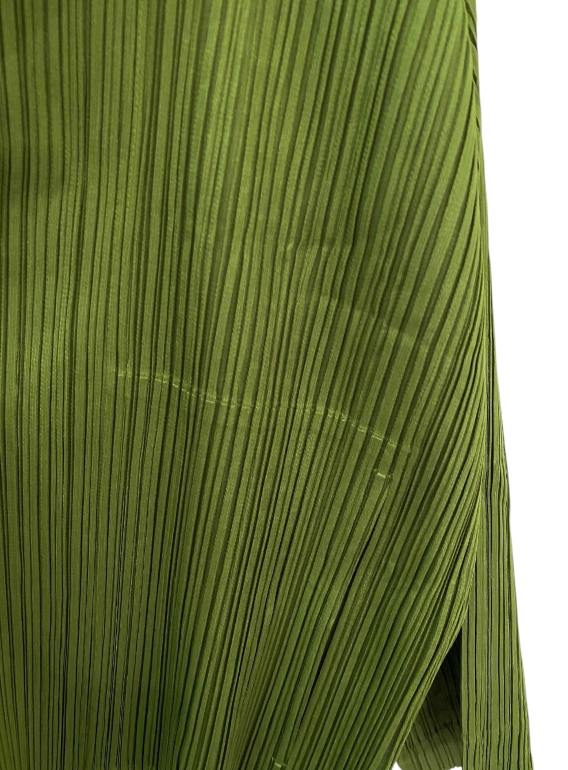 PLEATS PLEASE プリーツプリーズ チュールカーディガン サイズ:4 レイヤード　お花 PP51-J0544   グリーン レディース / 240001181671 中古・古着通販】PLEATS PLEASE (プリーツプリーズ) プリーツ