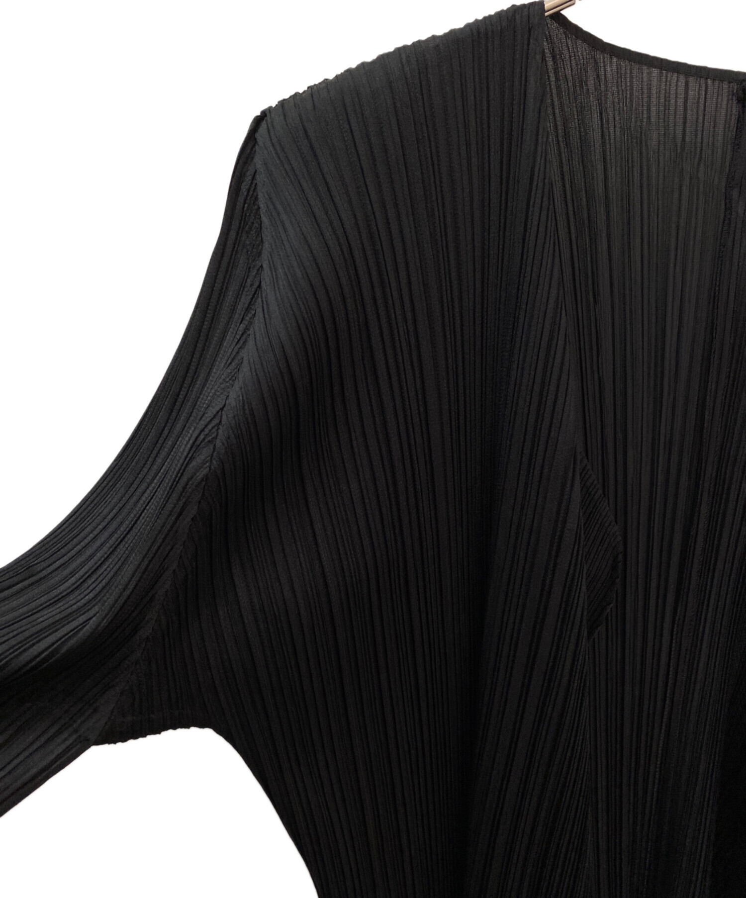 プリーツプリーズ　ブラック ロングカーディガン　2 PLEATS PLEASE ISSEY MIYAKE - 美品プリーツプリーズロング