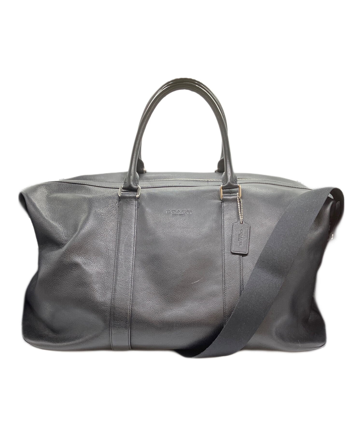【未使用】COACH コーチ オールレザー 2way ボストンバッグ 05J05 中古・古着通販】COACH (コーチ) 2WAYレザーボストンバッグ ブラック
