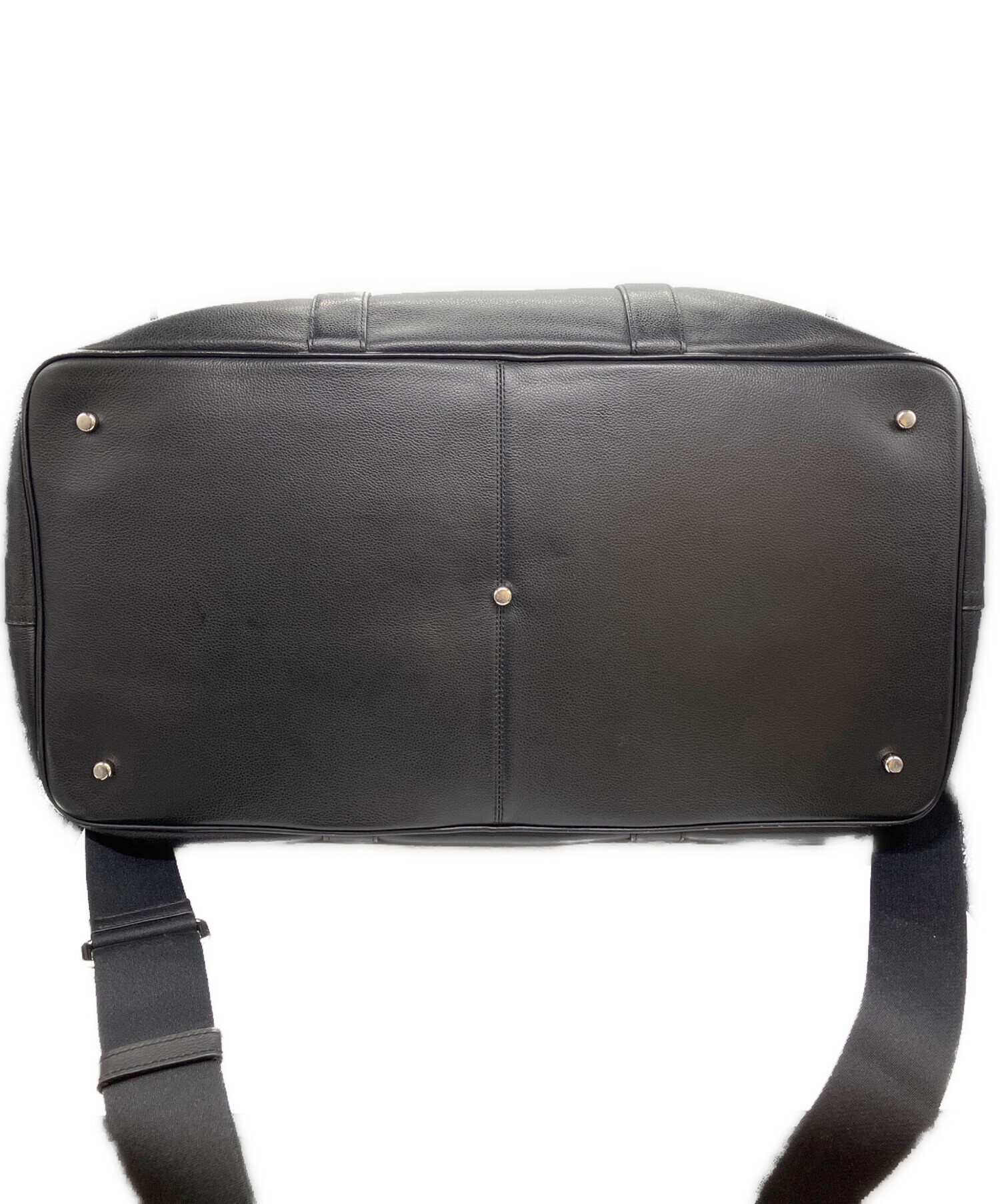 中古・古着通販】COACH (コーチ) 2WAYレザーボストンバッグ ブラック