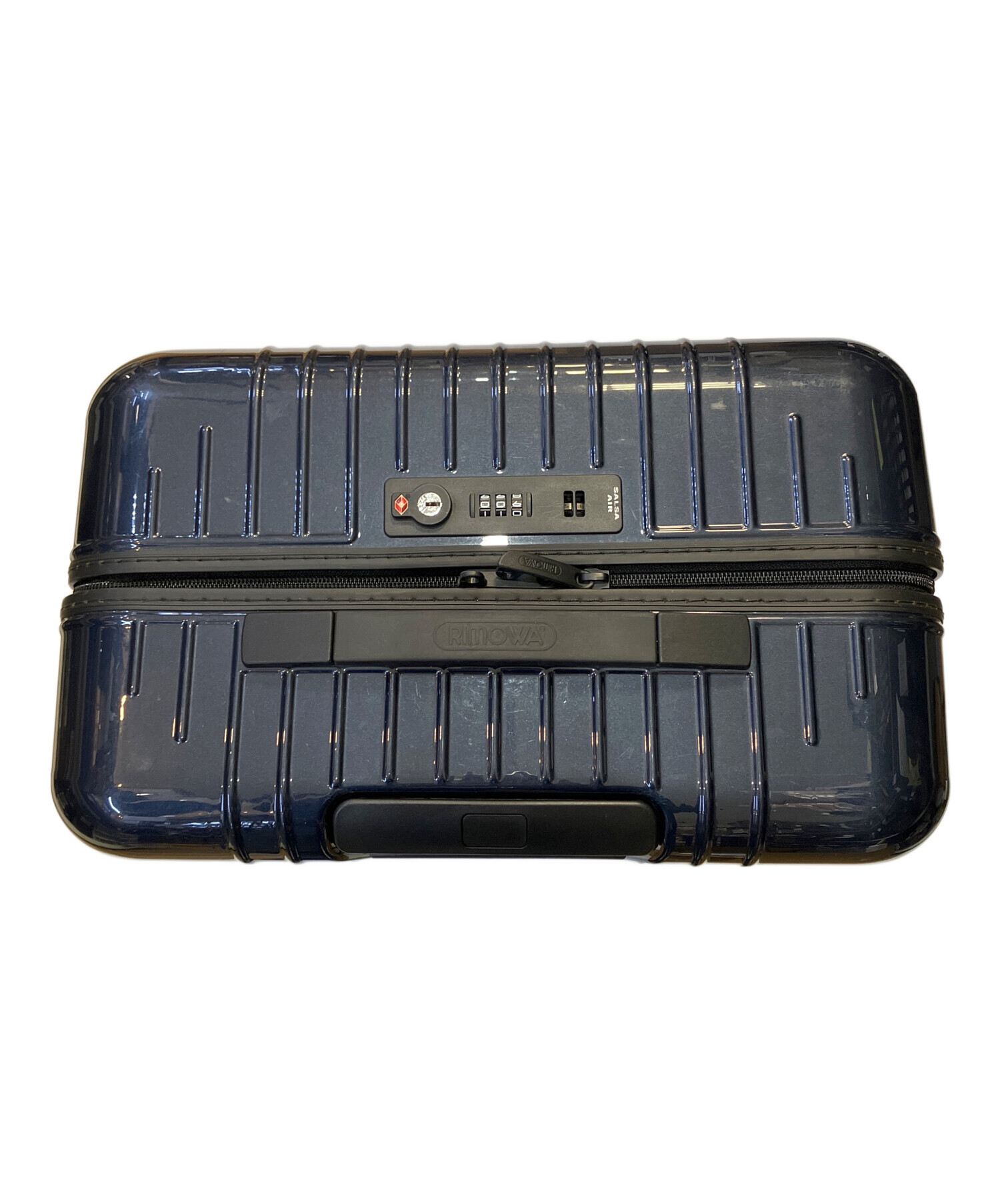 美品！リモワ　ネイビー ハードシェル キャリーカート 中古・古着通販】RIMOWA (リモワ) キャリーバッグ ネイビー サイズ:65L