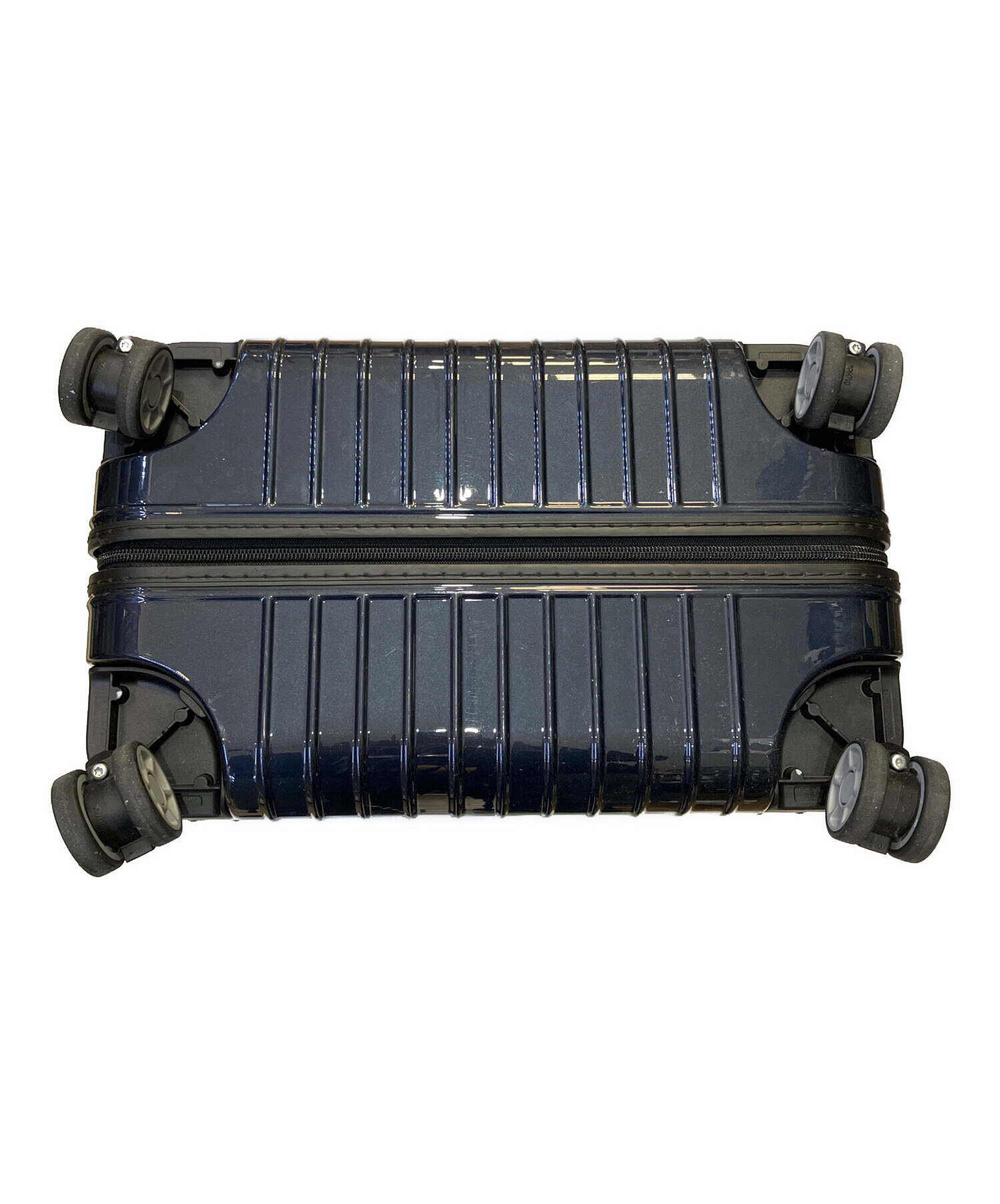 美品！リモワ　ネイビー ハードシェル キャリーカート 中古・古着通販】RIMOWA (リモワ) キャリーバッグ ネイビー サイズ:65L