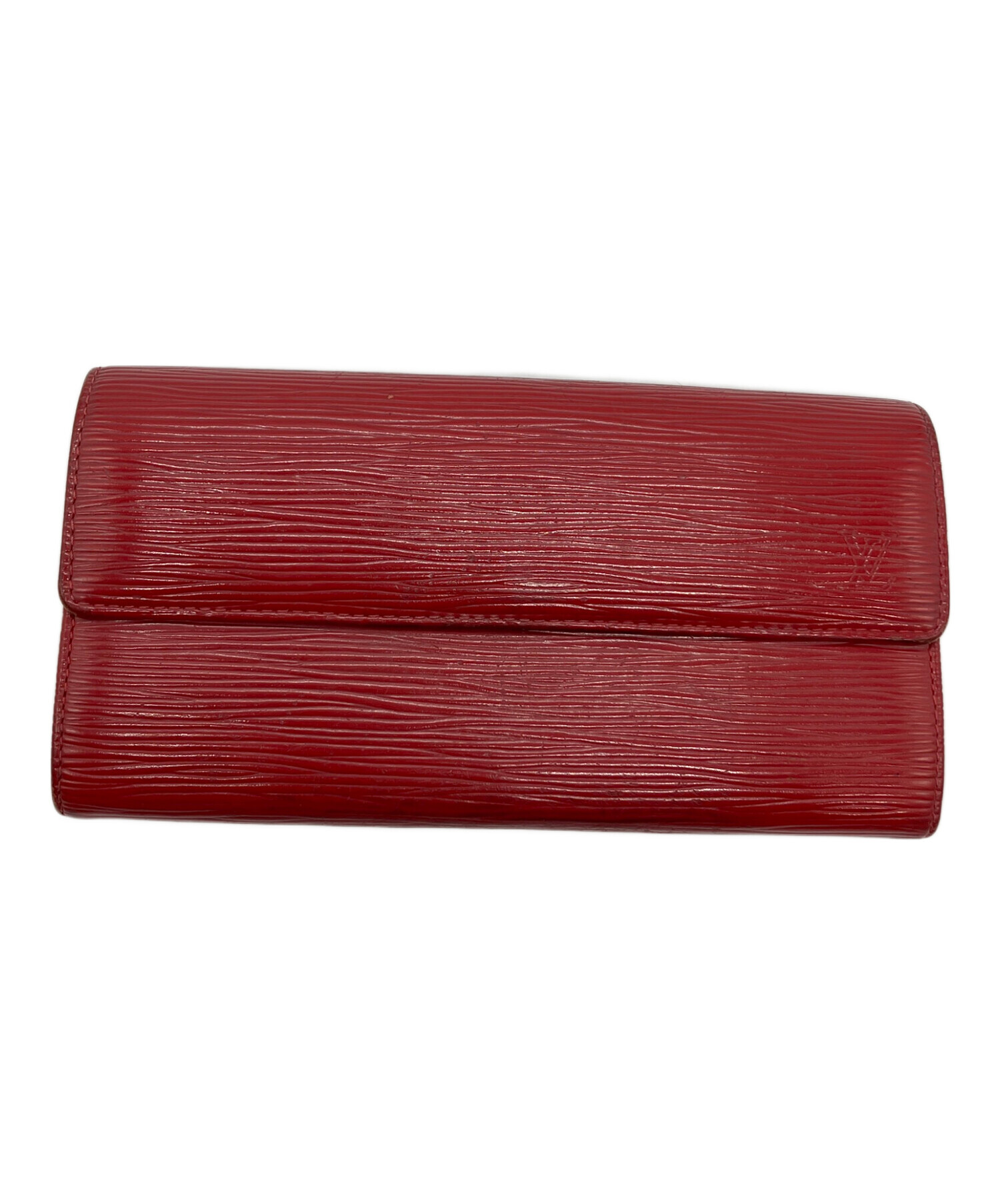 LOUIS VUITTON ヴェルニ ポルトフォイユ サラ 長財布 レッド 中古・古着通販】LOUIS VUITTON (ルイ ヴィトン) ポルトフォイユ・サラ