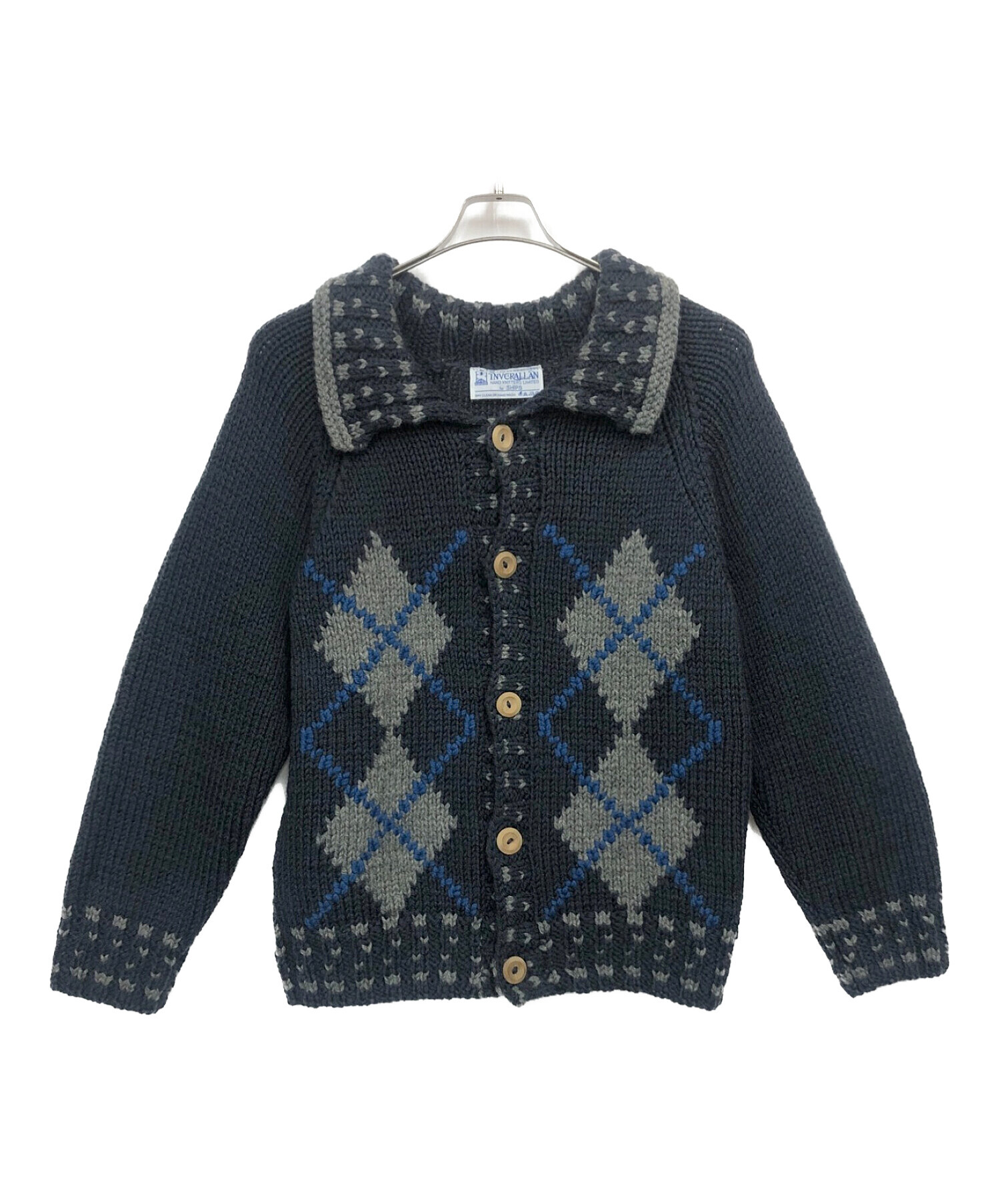 97★used★INVERALLAN★カウチン★ブラック 中古・古着通販】INVERALLAN (インバーアラン) カウチンニット