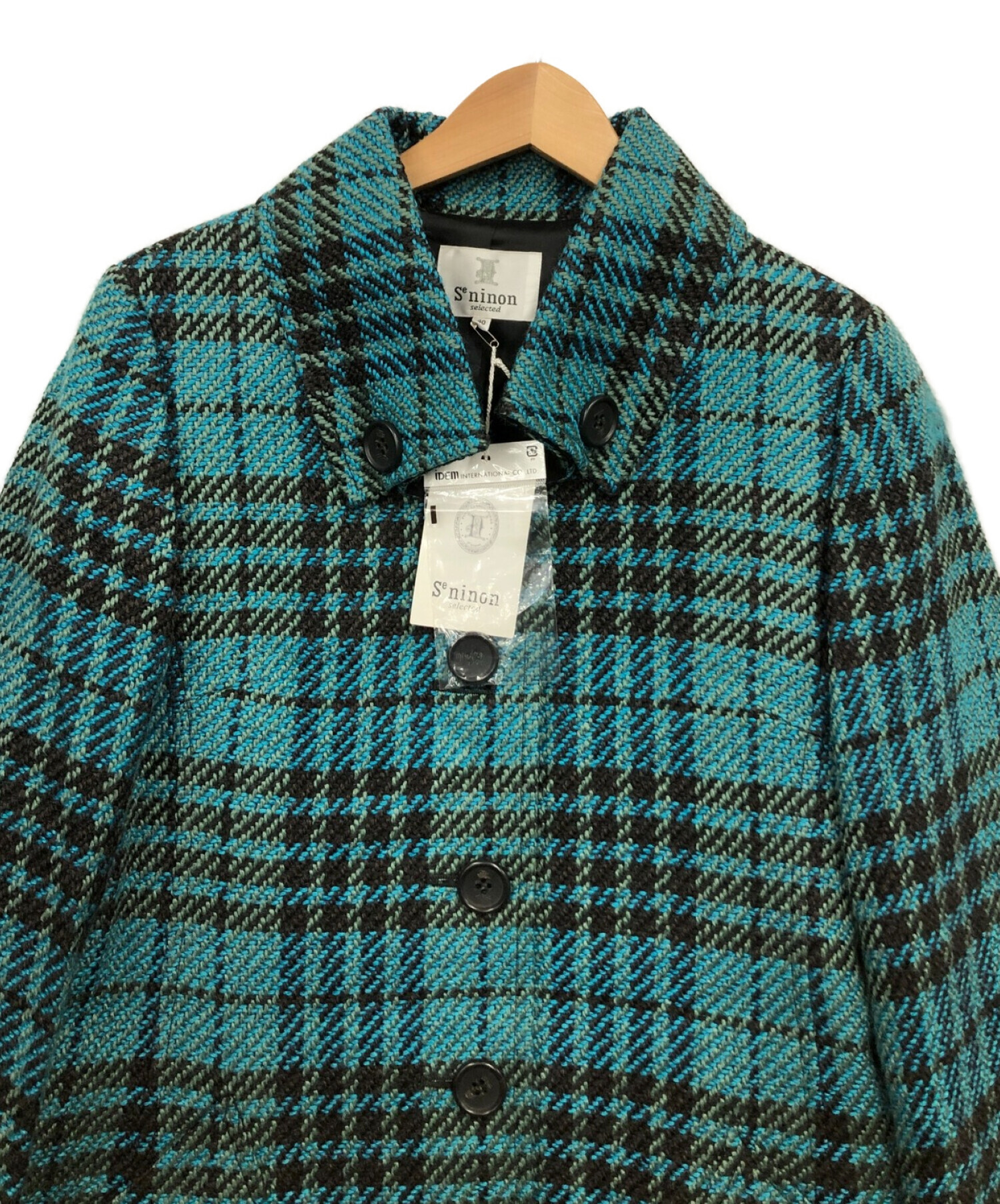 中古・古着通販】se ninon (セ・ニノン) コート エメラルド 中古・古着通販】se ninon (セ・ニノン) コート エメラルド