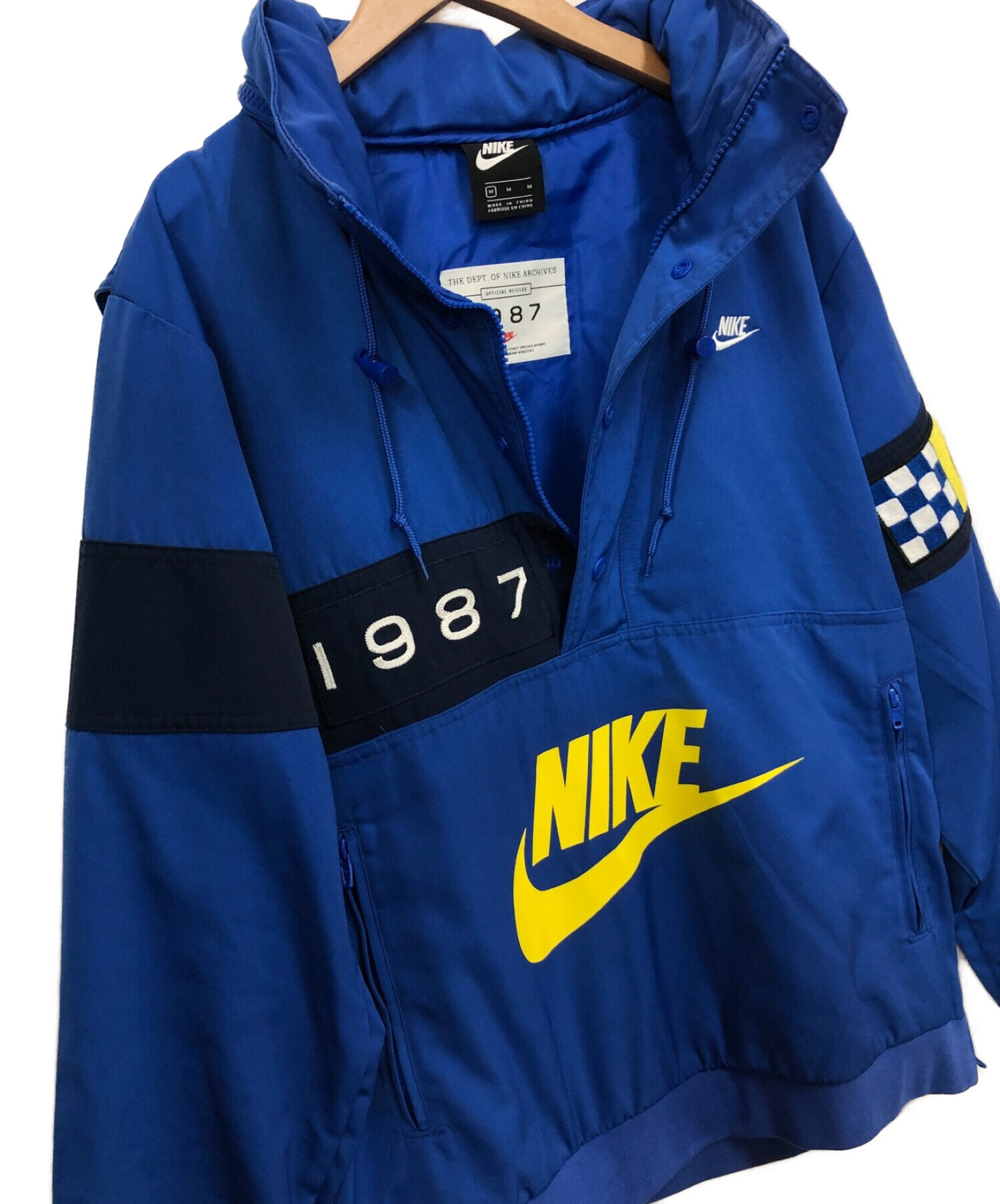 中古・古着通販】NIKE (ナイキ) ハーフジップジャケット ブルー サイズ