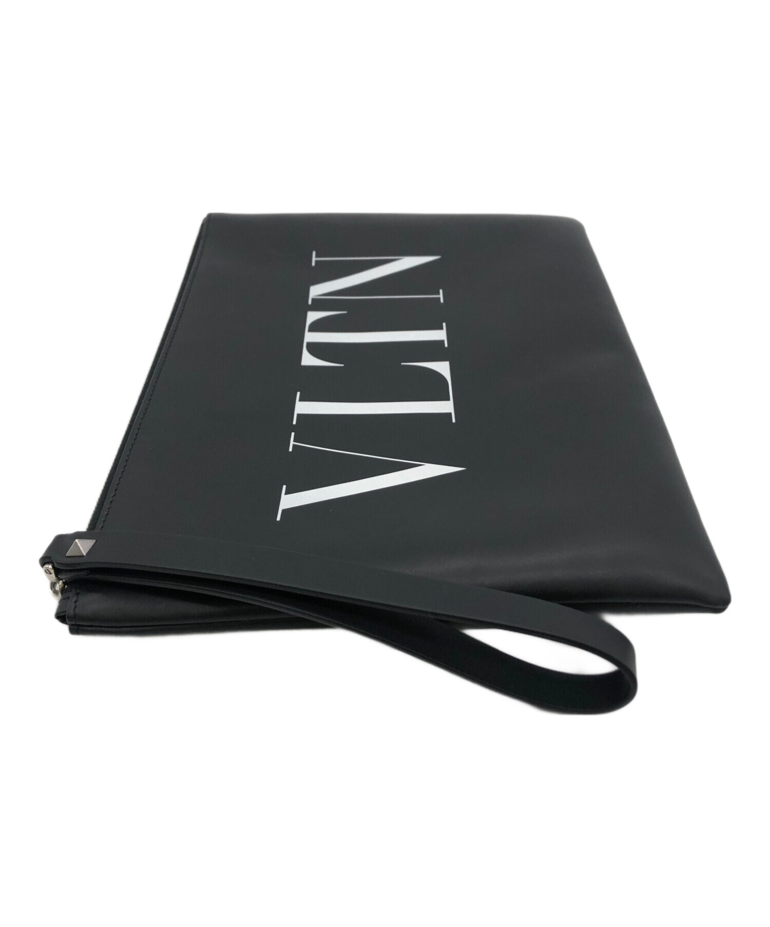 中古・古着通販】VALENTINO (ヴァレンティノ) クラッチバッグ ブラック
