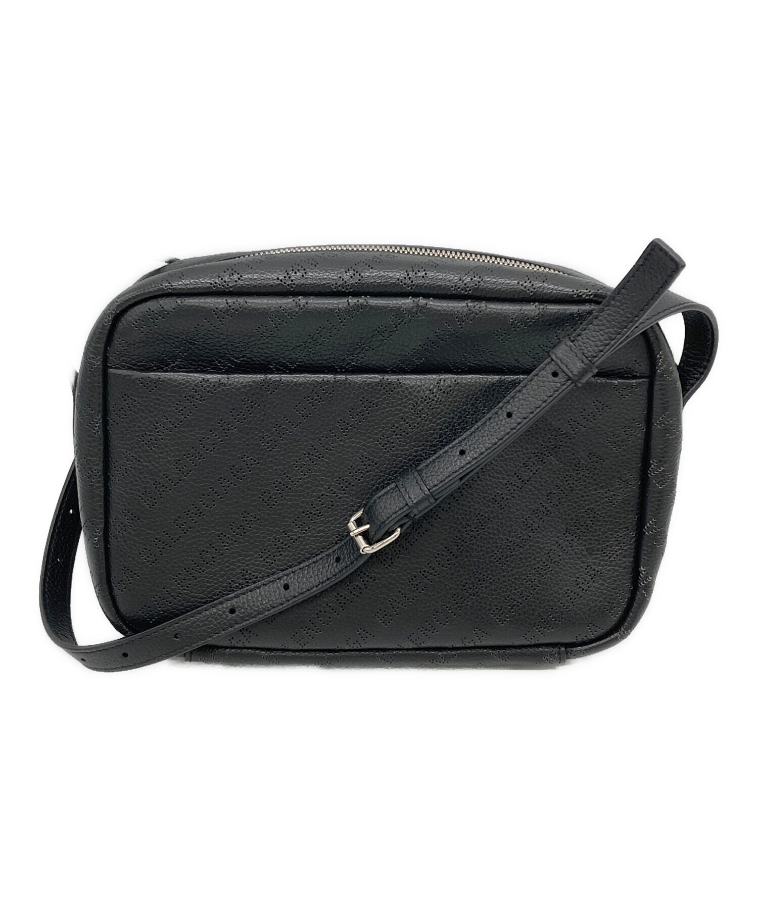 バレンシアガ　ブラックショルダーバッグ ジグザグパターン 中古・古着通販】BALENCIAGA (バレンシアガ) ショルダーバッグ