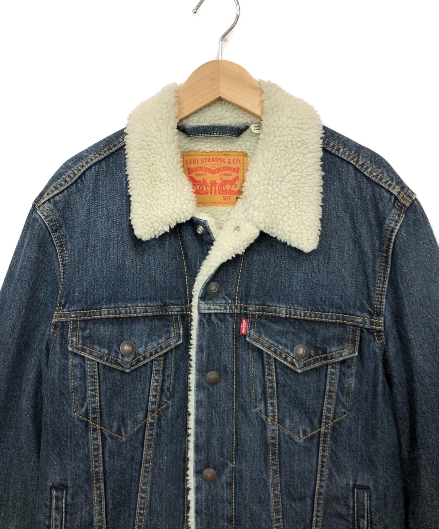 中古・古着通販】LEVI'S (リーバイス) 裏ボアジャケット ブルー サイズ