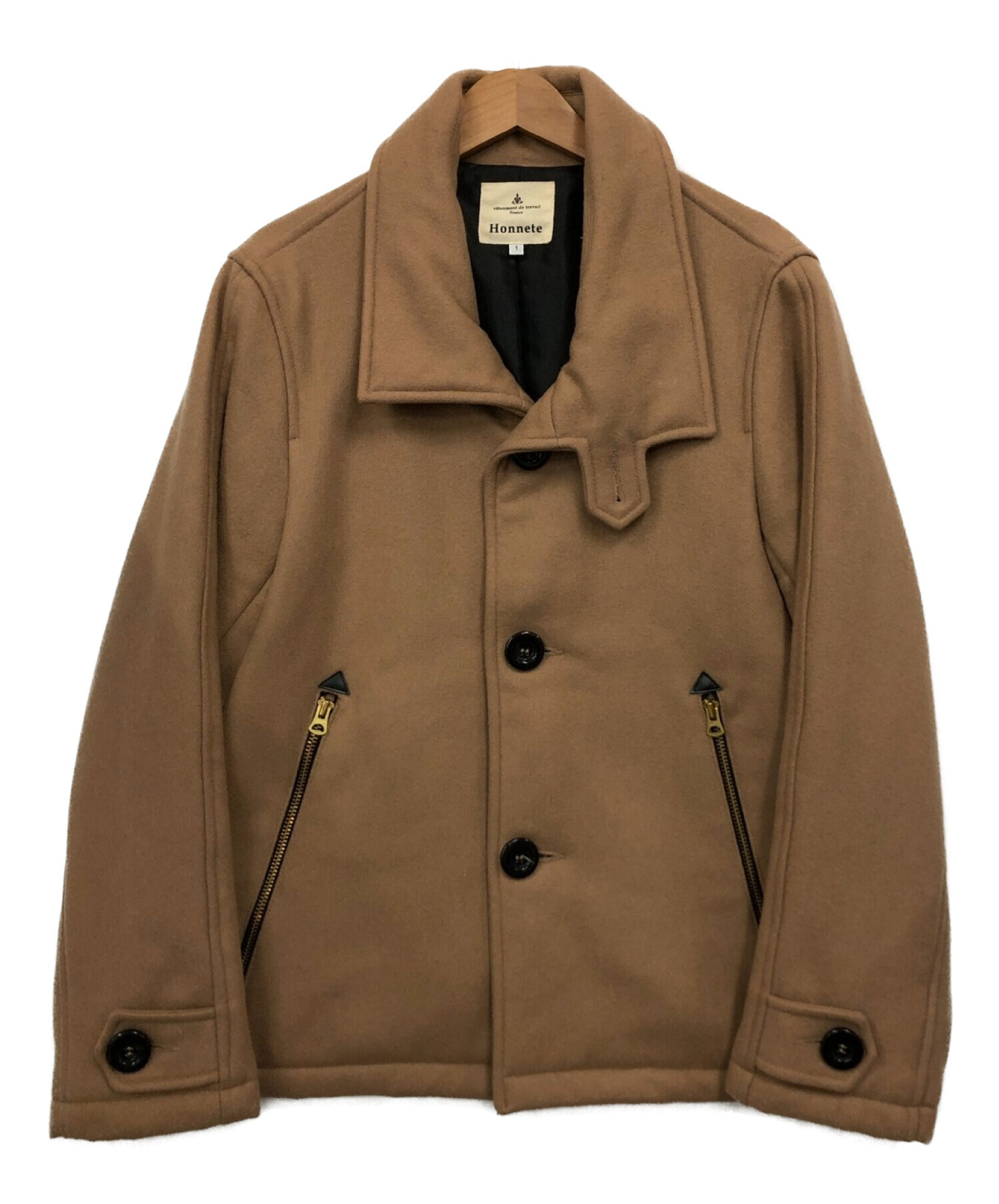 中古・古着通販】Honnete (オネット) ジャケット ライトブラウン 中古・古着通販】Honnete (オネット) ジャケット ライトブラウン