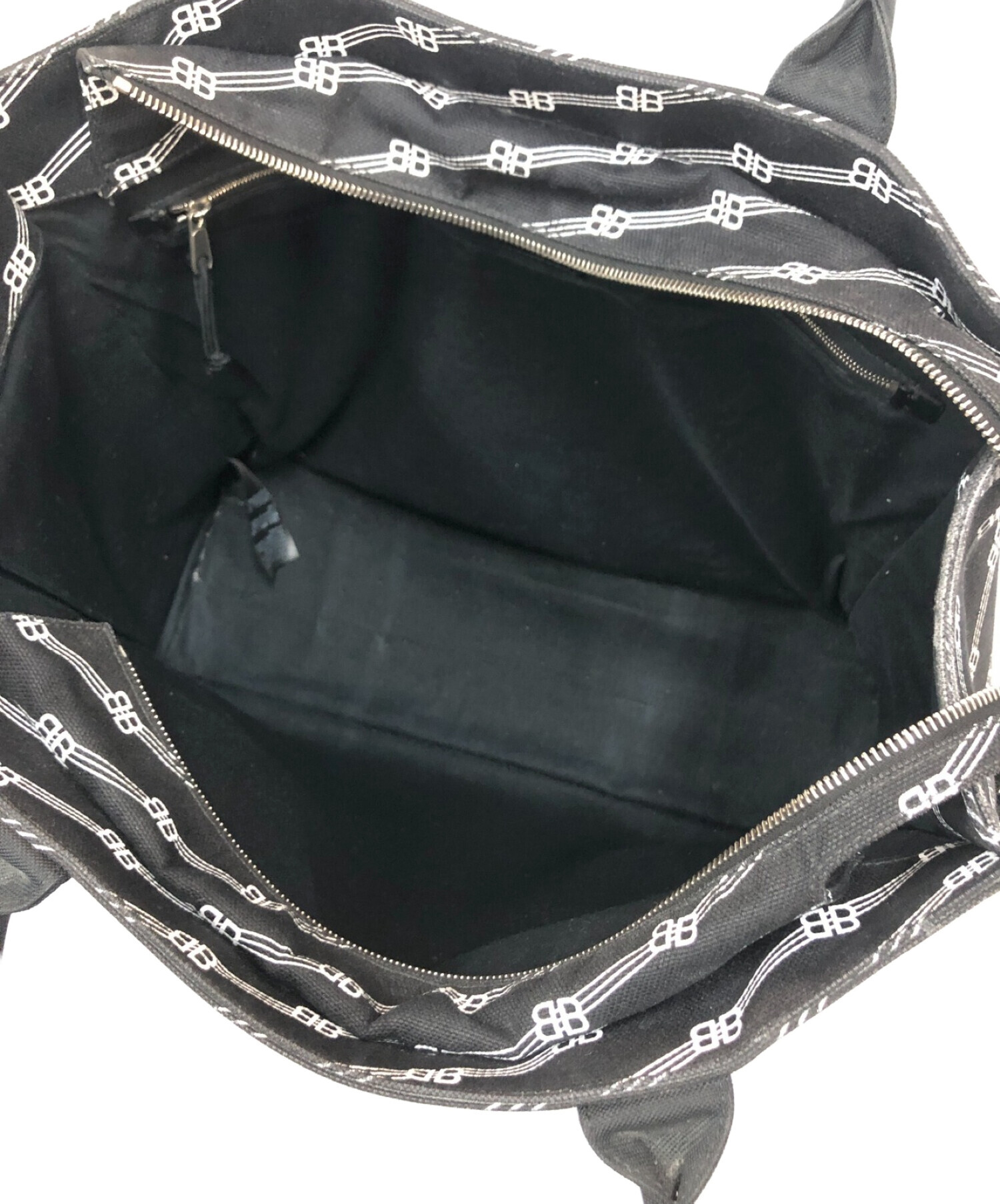 【BALENCIAGA】00sBBロゴ総柄キャンバス生地ハンドバッグ　ブラック 楽天市場】BALENCIAGA バレンシアガ 620884 BB トレード S トート