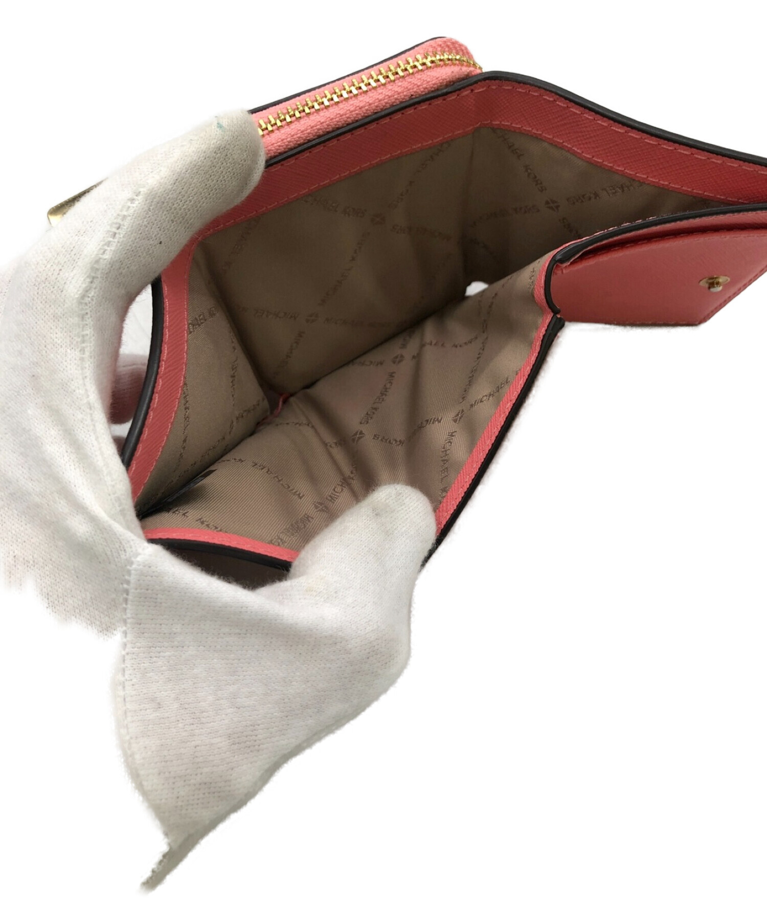 中古・古着通販】MICHAEL KORS (マイケルコース) 3つ折り財布 ピンク