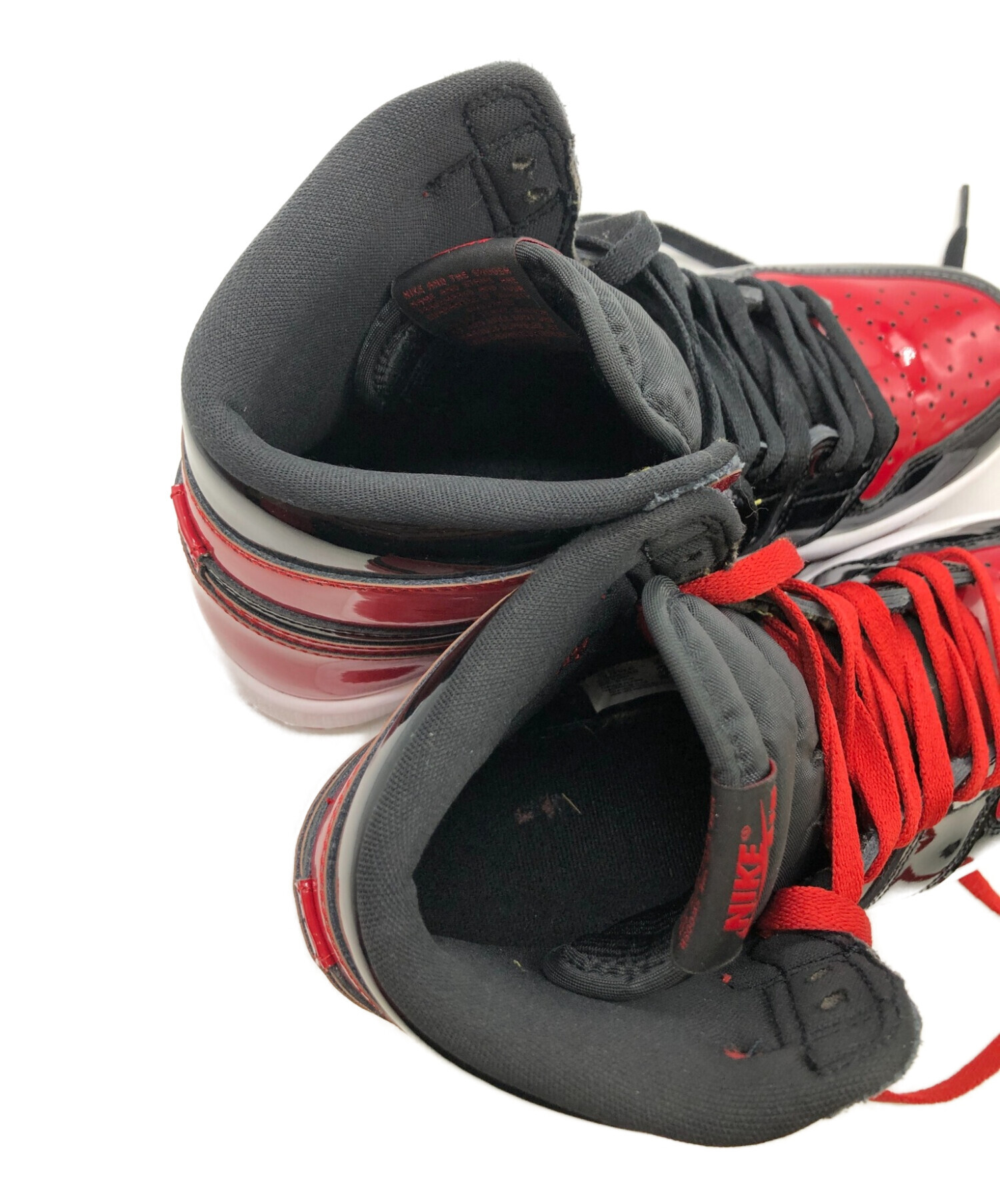 中古・古着通販】NIKE (ナイキ) ハイカットスニーカー ブラック×レッド