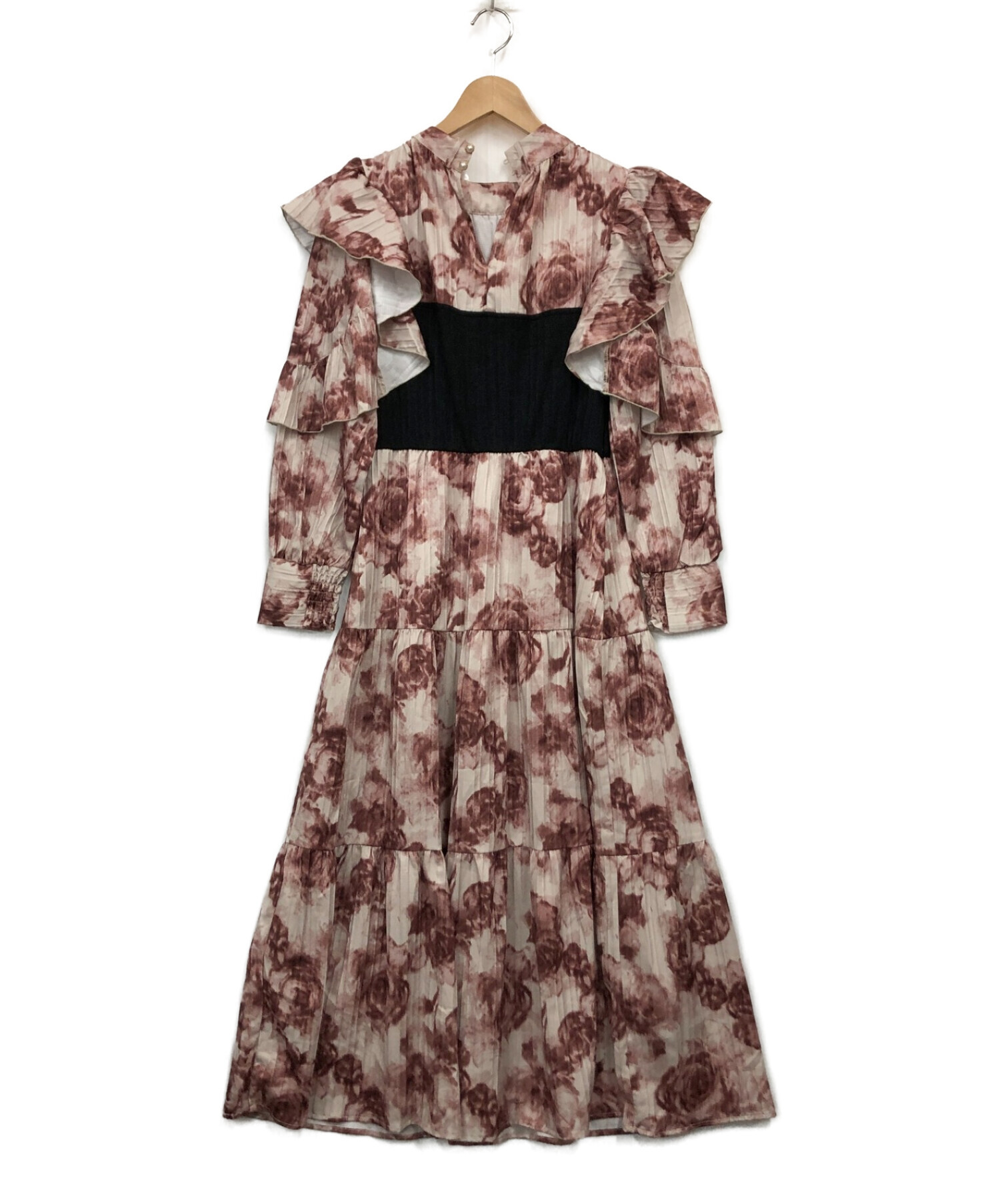 中古・古着通販】axes femme (アクシーズファム) ワンピース ボルドー 
