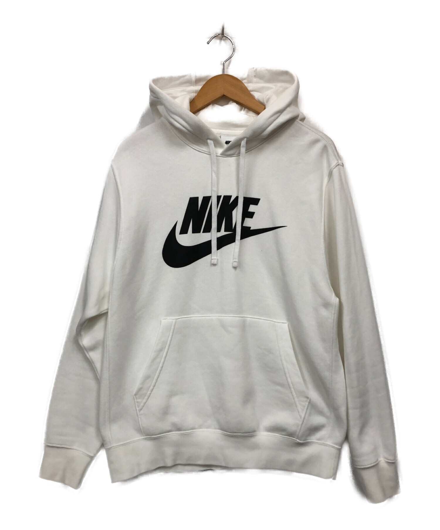 中古・古着通販】NIKE (ナイキ) プルオーバーパーカー ホワイト サイズ 