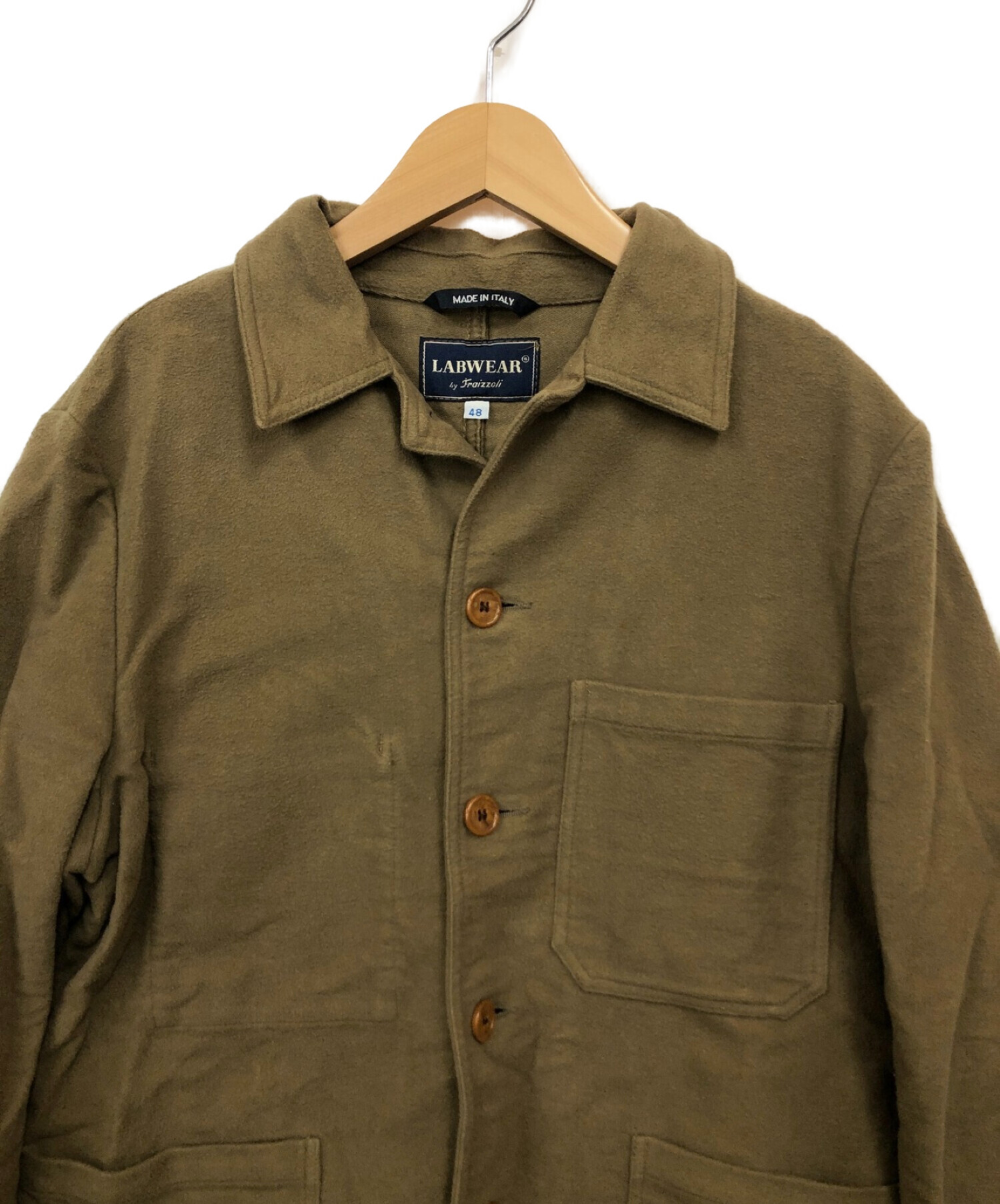 中古・古着通販】LABWEAR (ラブウェア) カバーオール オリーブ サイズ