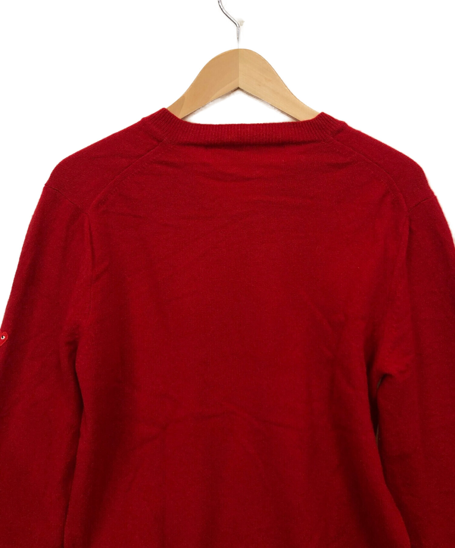 80s 本人期 コムデギャルソンオム Vネックニット ウール 赤 COMME des