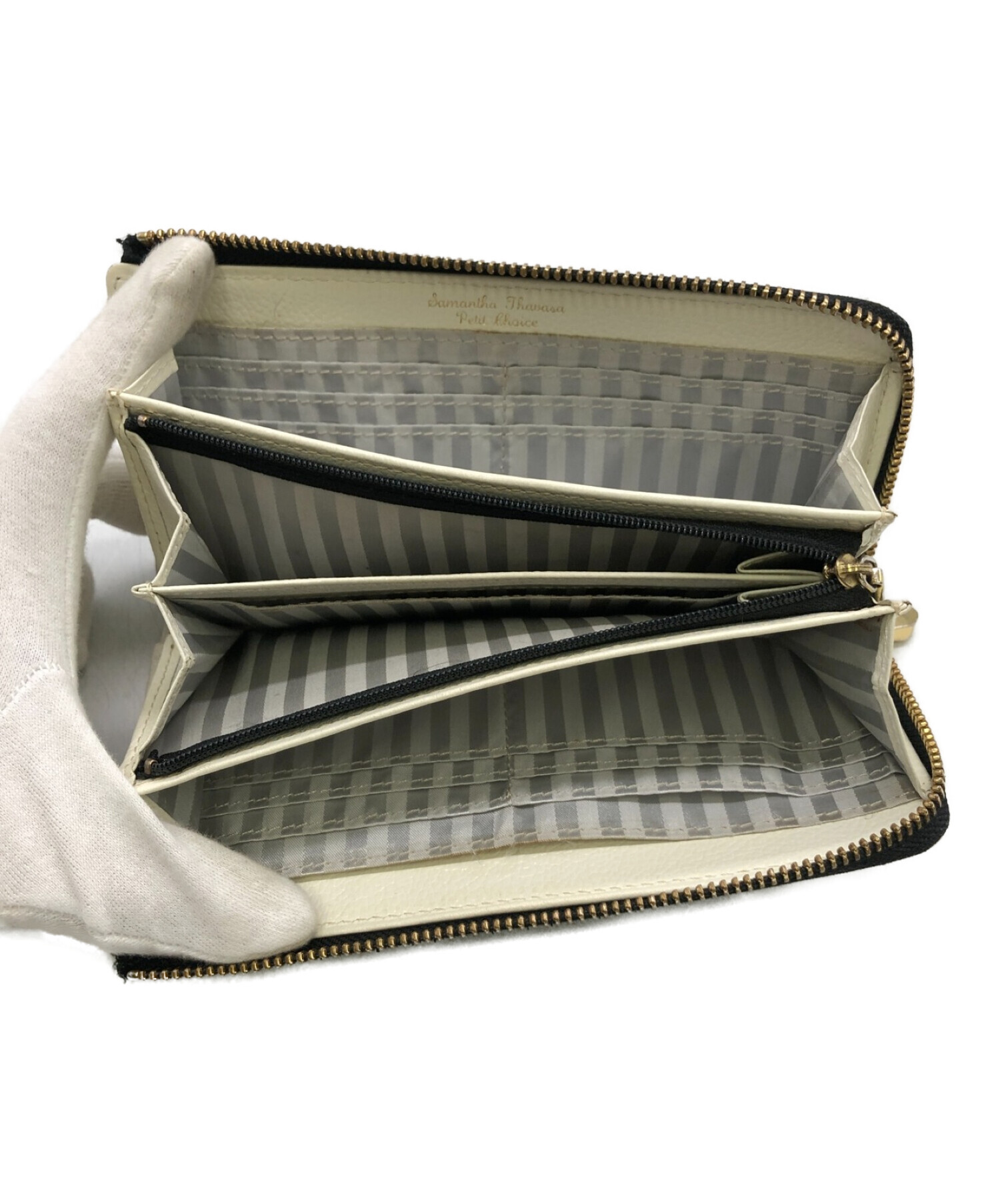 Samantha Thavasa ブラック長財布 中古・古着通販】Samantha Thavasa (サマンサタバサ) 長財布