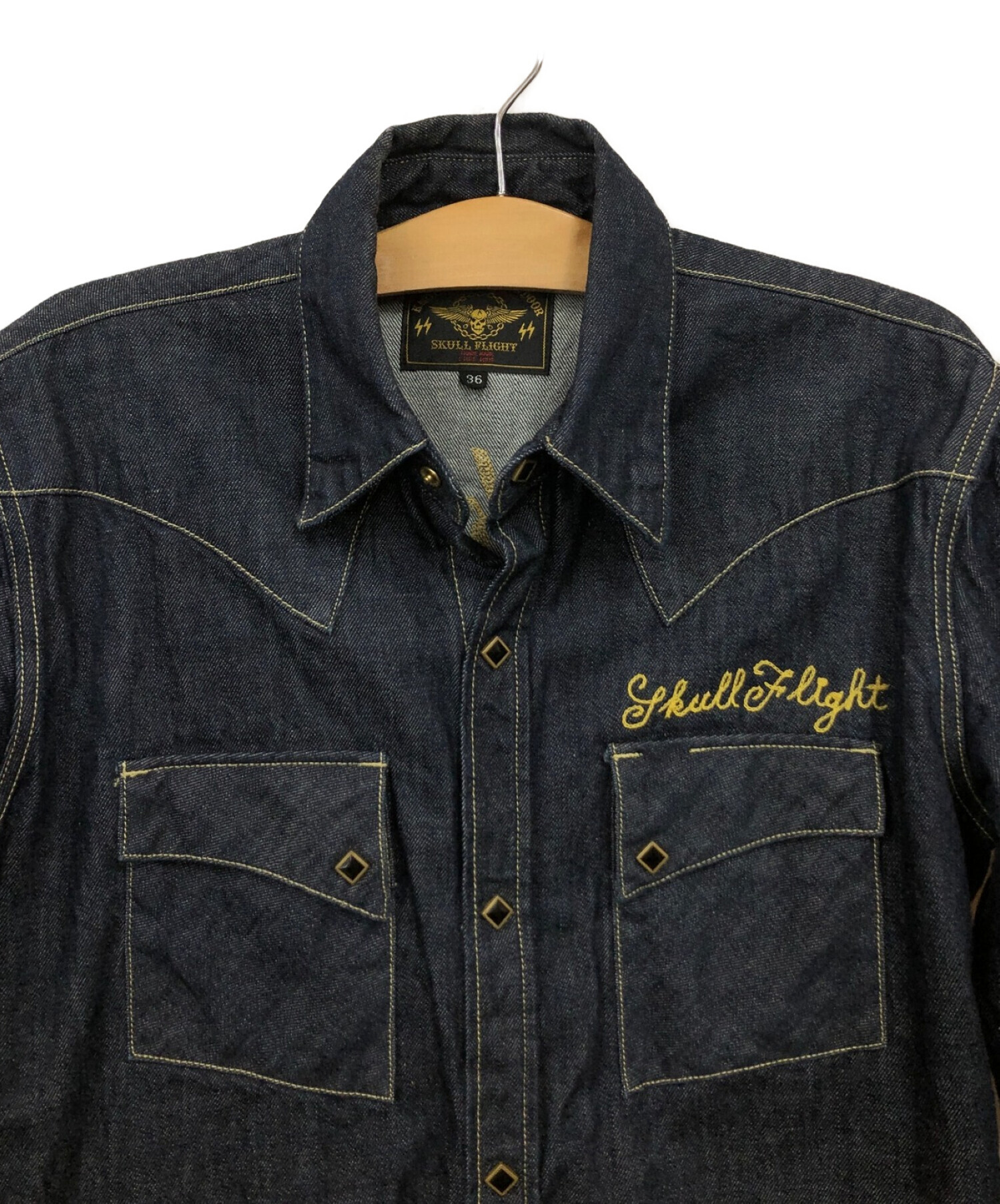 中古・古着通販】SKULL FLIGHT (スカルフライト) デニムシャツ サイズ