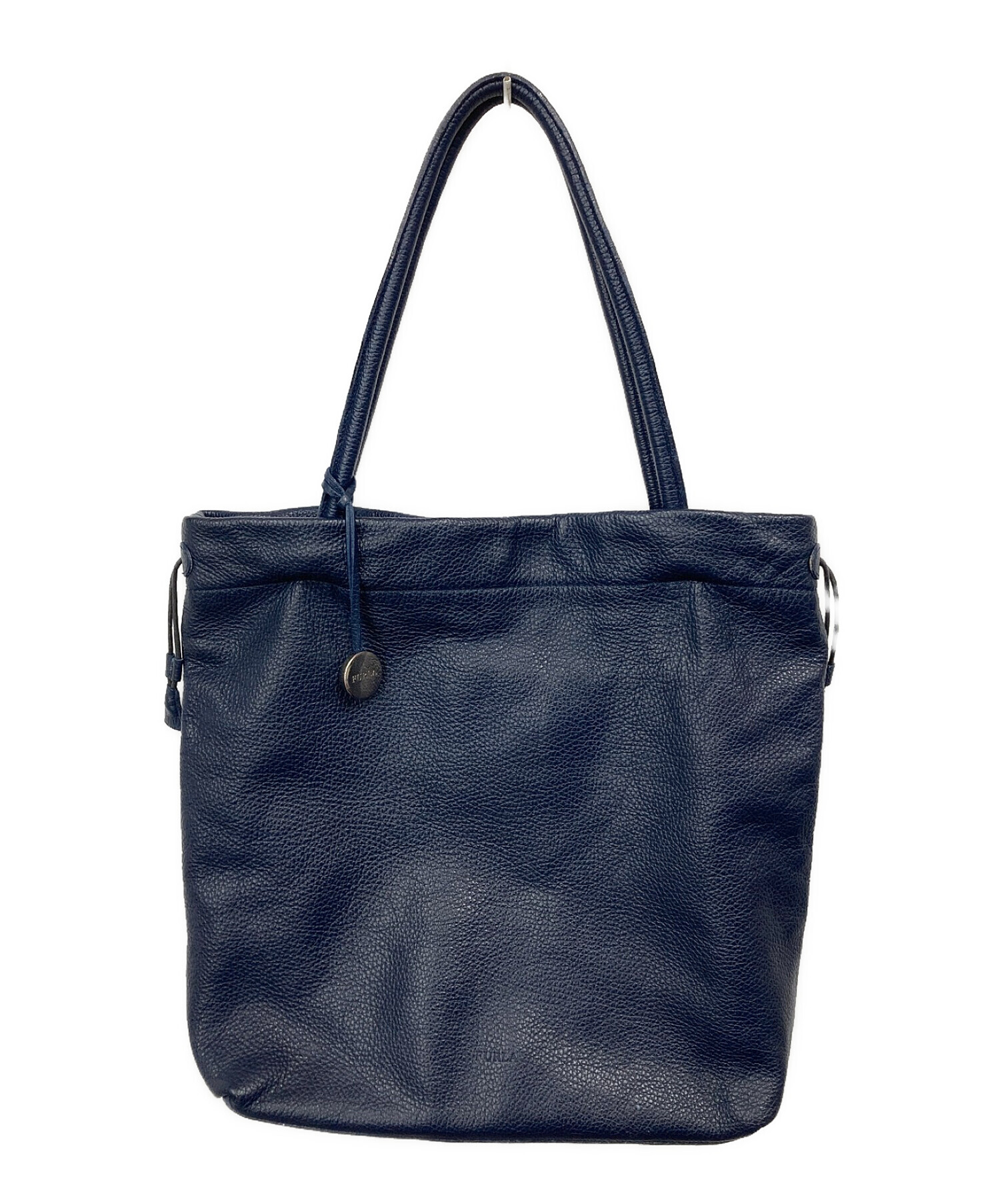 中古・古着通販】FURLA (フルラ) レザートートバッグ ネイビー 