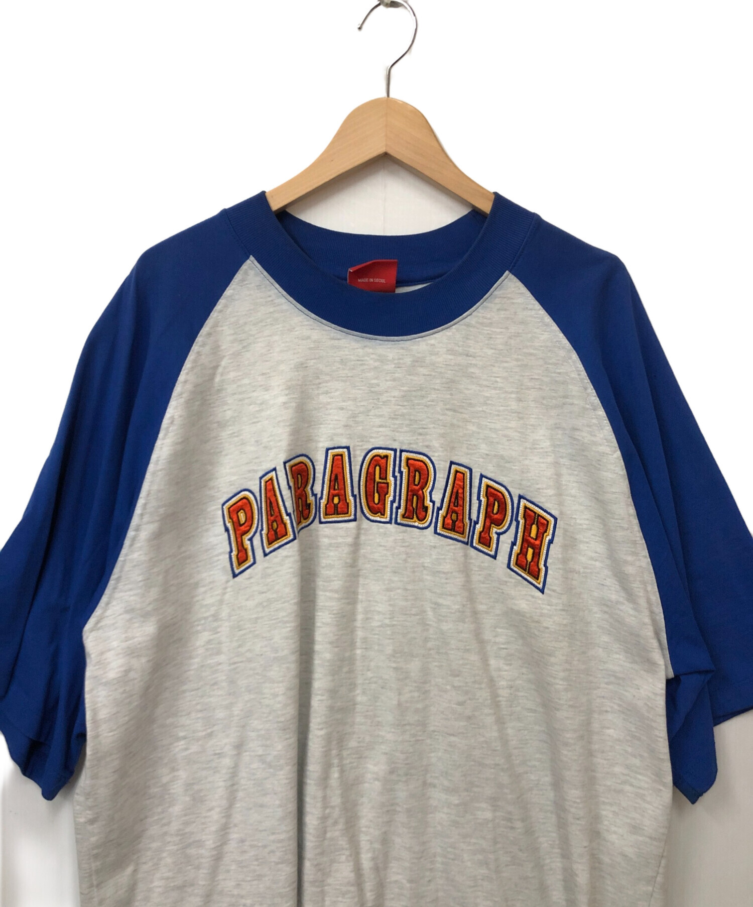 中古・古着通販】paragraph (パラグラフ) ラグランTシャツ ブルー 