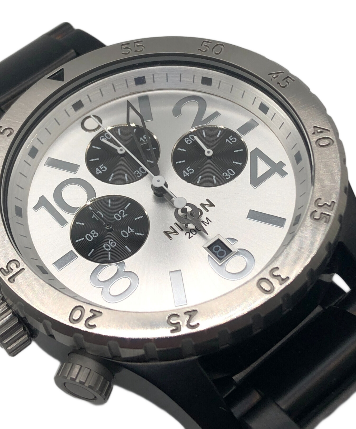 NIXON クロノグラフ 時計 シルバー 中古・古着通販】NIXON