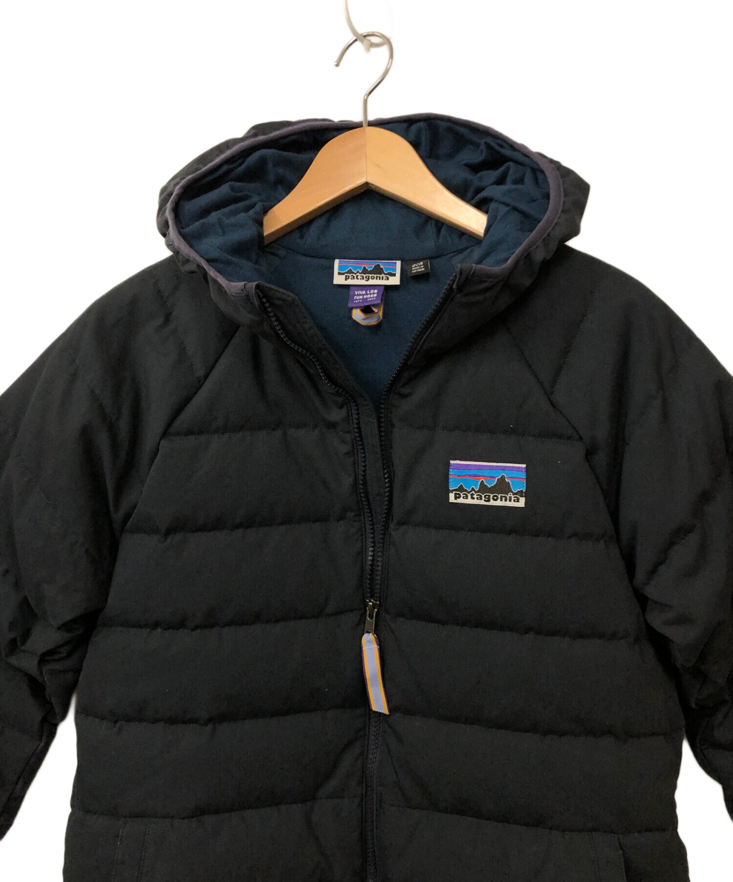 パタゴニア キッズ ダウンジャケット XS ネイビー