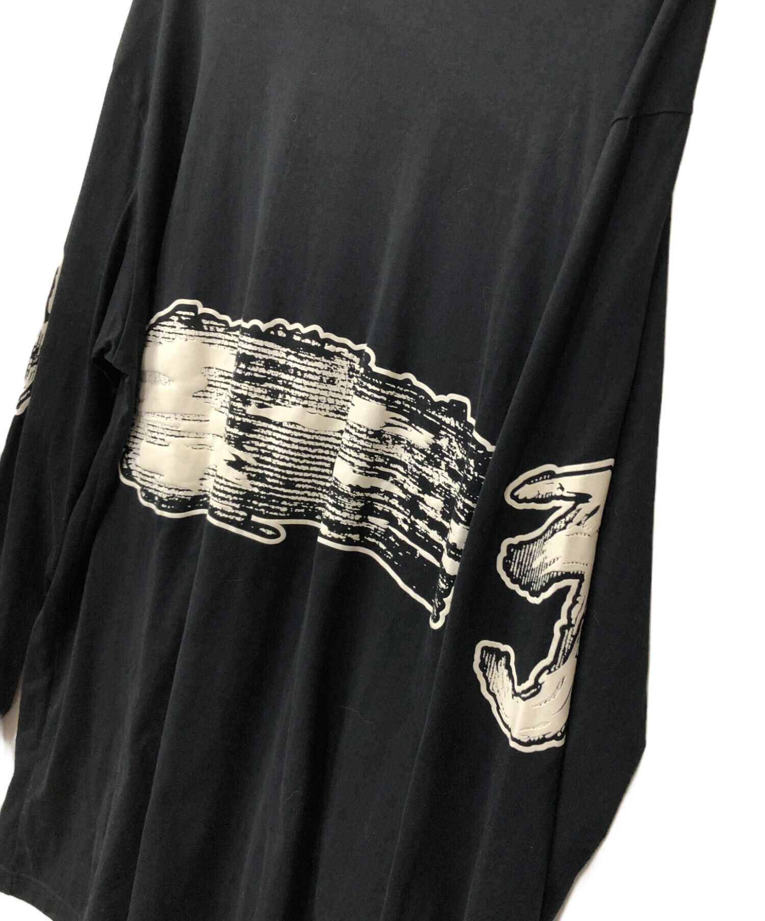 中古・古着通販】Y-3 (ワイスリー) ロングスリーブカットソー ブラック 