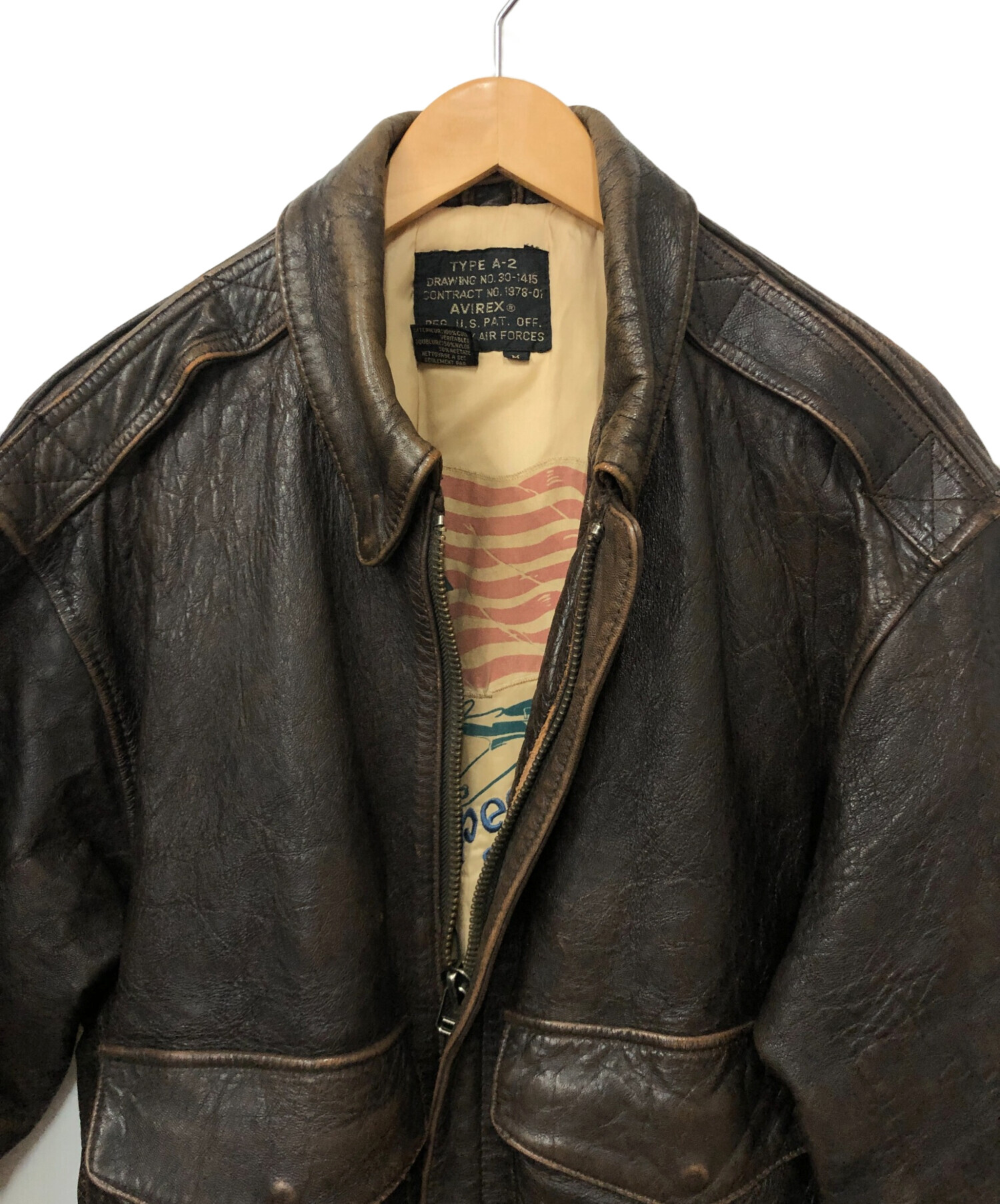 AVIREX ブラウンレザージャケット アヴィレックス AVIREX 《WEB&DEPOT限定》 LEATHER FLIGHT JACKET