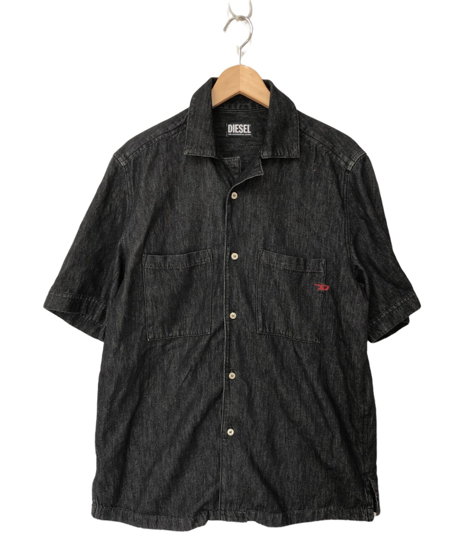 中古・古着通販】DIESEL (ディーゼル) デニムシャツ ブラック サイズ:M 