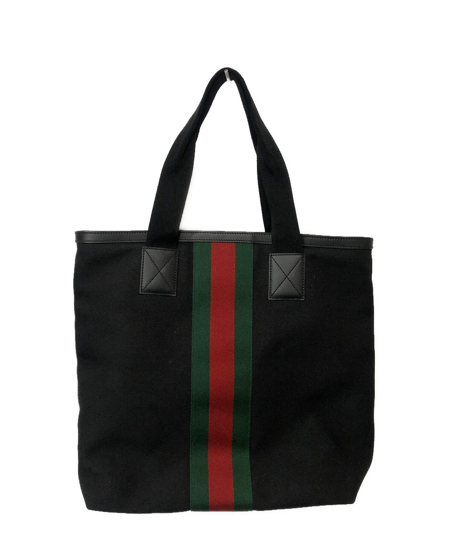 GUCCI 黒トートバッグ 中古・古着通販】GUCCI (グッチ) トートバッグ ブラック｜ブランド