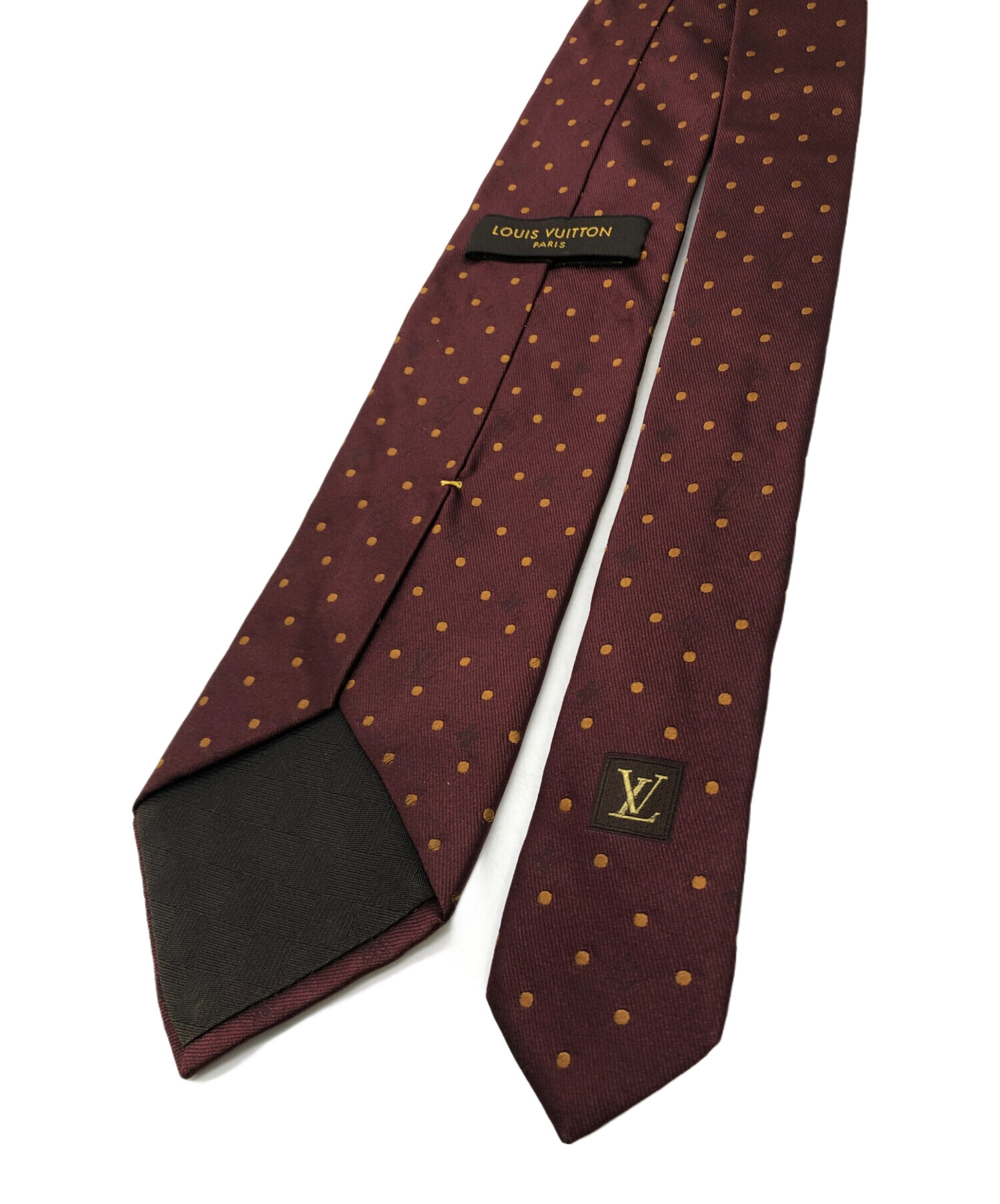 未使用級 ルイヴィトン Louis Vuitton ネクタイ ワインレッド 総柄 中古・古着通販】LOUIS VUITTON (ルイ ヴィトン) ネクタイ ワイン