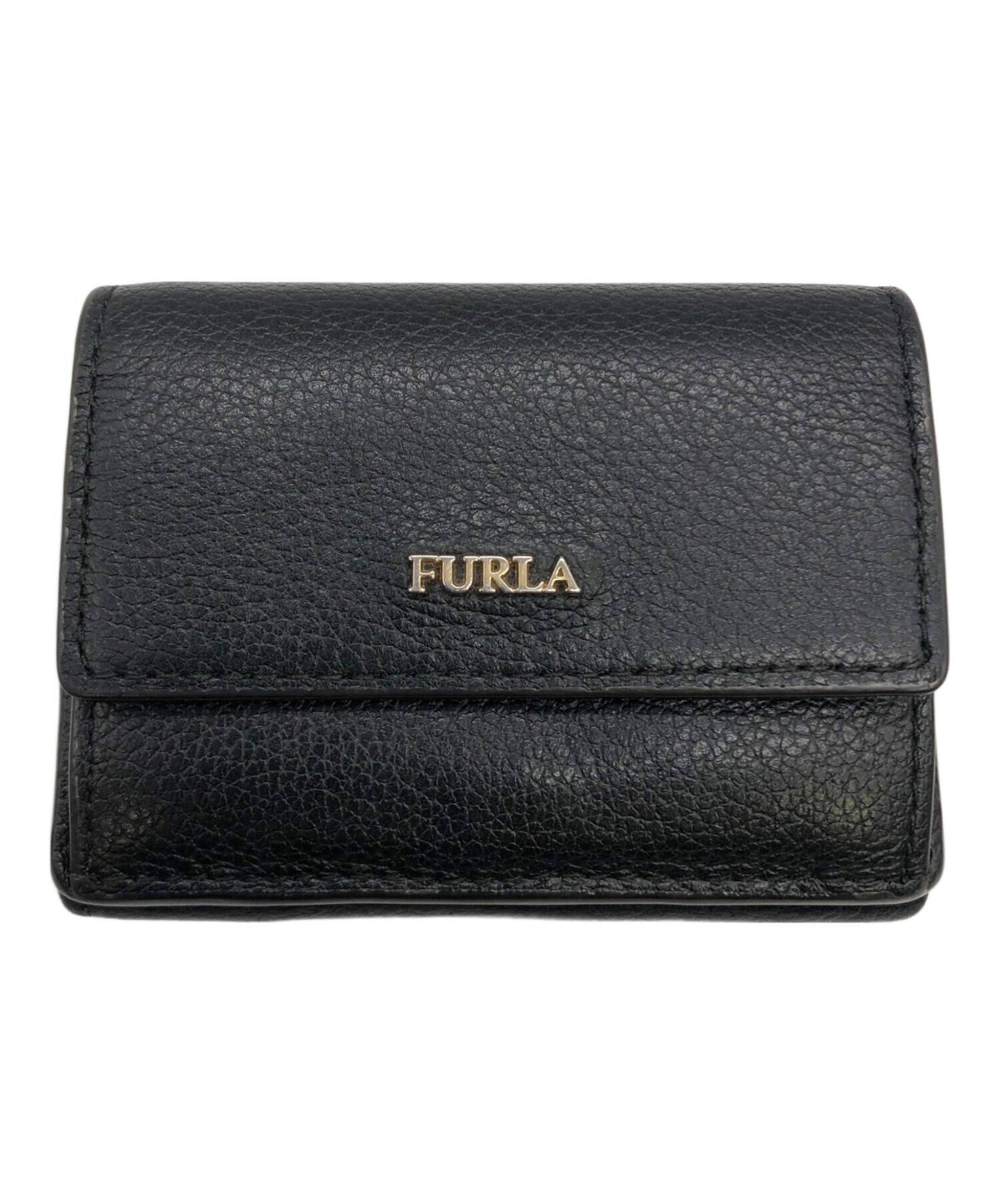 中古・古着通販】FURLA (フルラ) 3つ折り財布 ブラック｜ブランド 