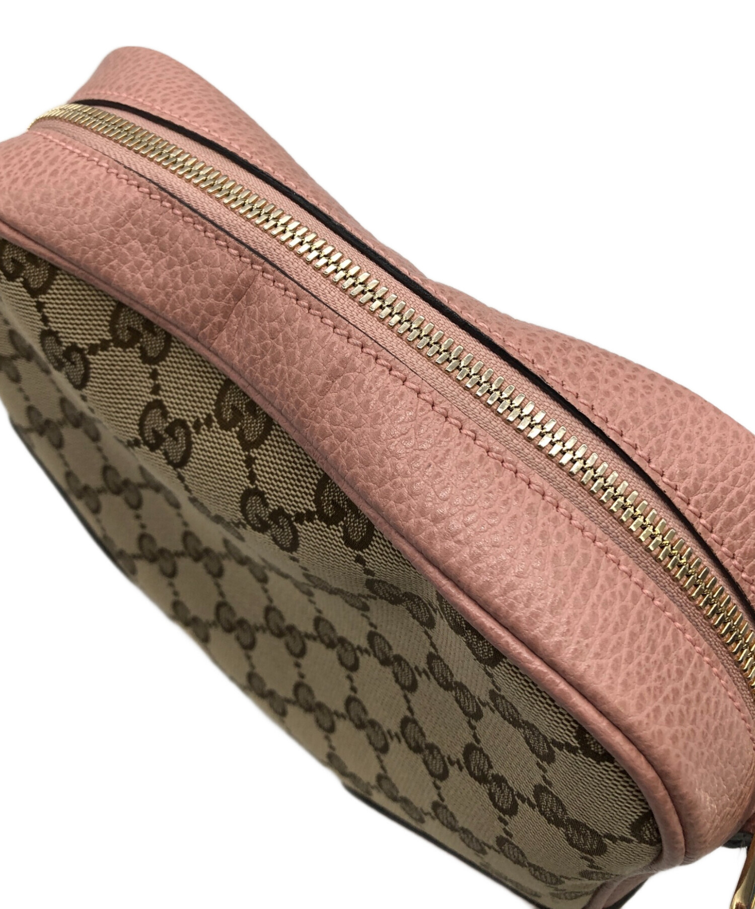 中古・古着通販】GUCCI (グッチ) ショルダーバッグ ベージュ×ピンク