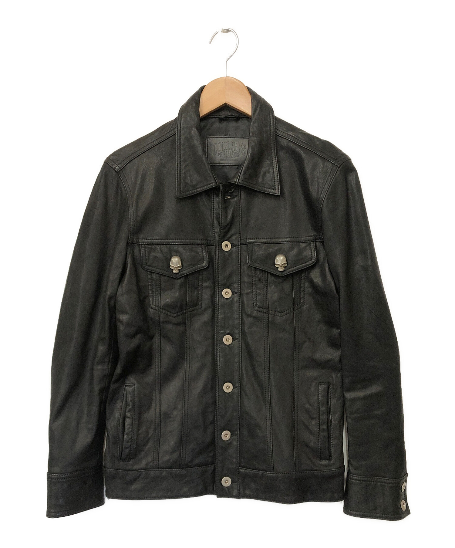 中古・古着通販】collars (カラーズ) レザージャケット ブラック