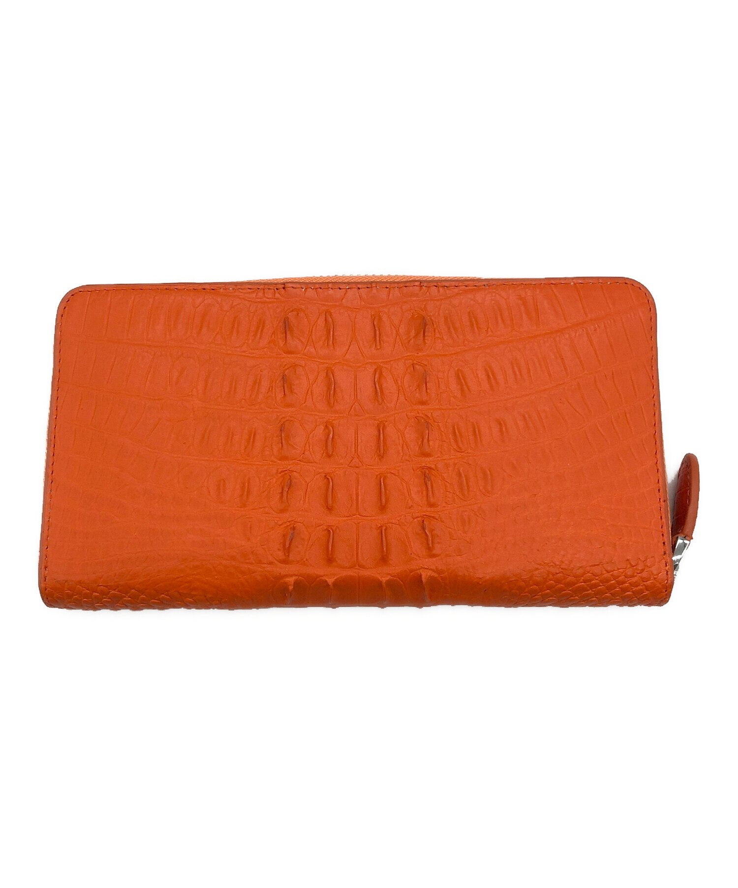 中古・古着通販】CROCODILE (クロコダイル) 長財布 オレンジ 未使用品 