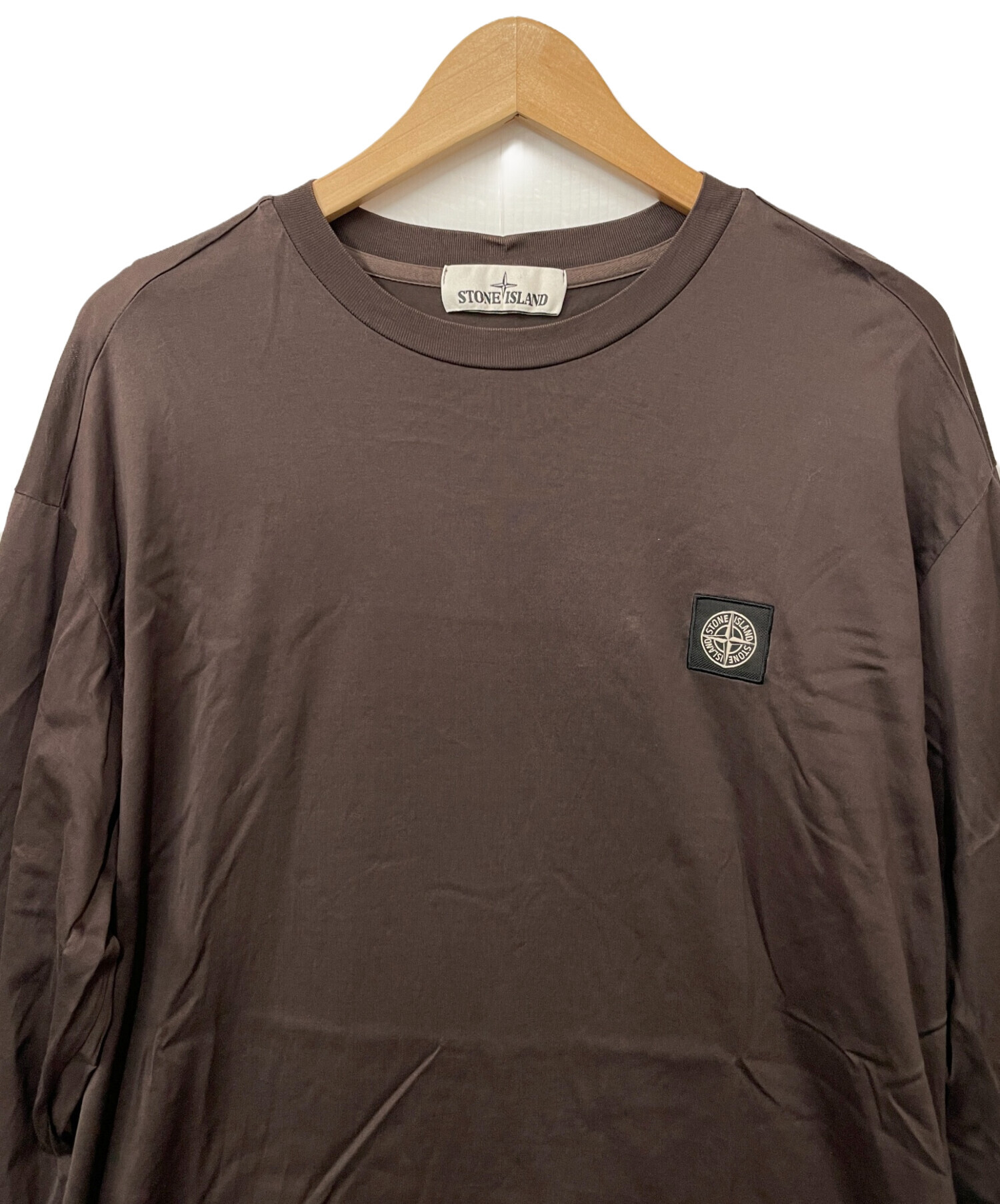 ストーンアイランド　ダークブラウン ロングスリーブTシャツ 中古・古着通販】STONE ISLAND (ストーンアイランド) ロングスリーブT