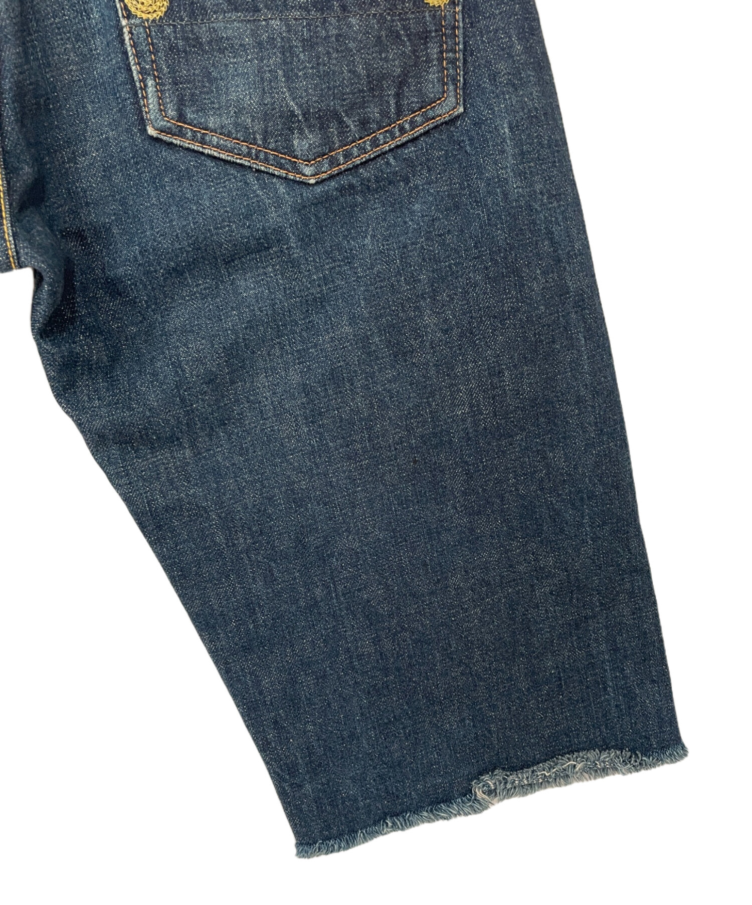 中古・古着通販】EVISU (エビス) デニムハーフパンツ ブルー サイズ