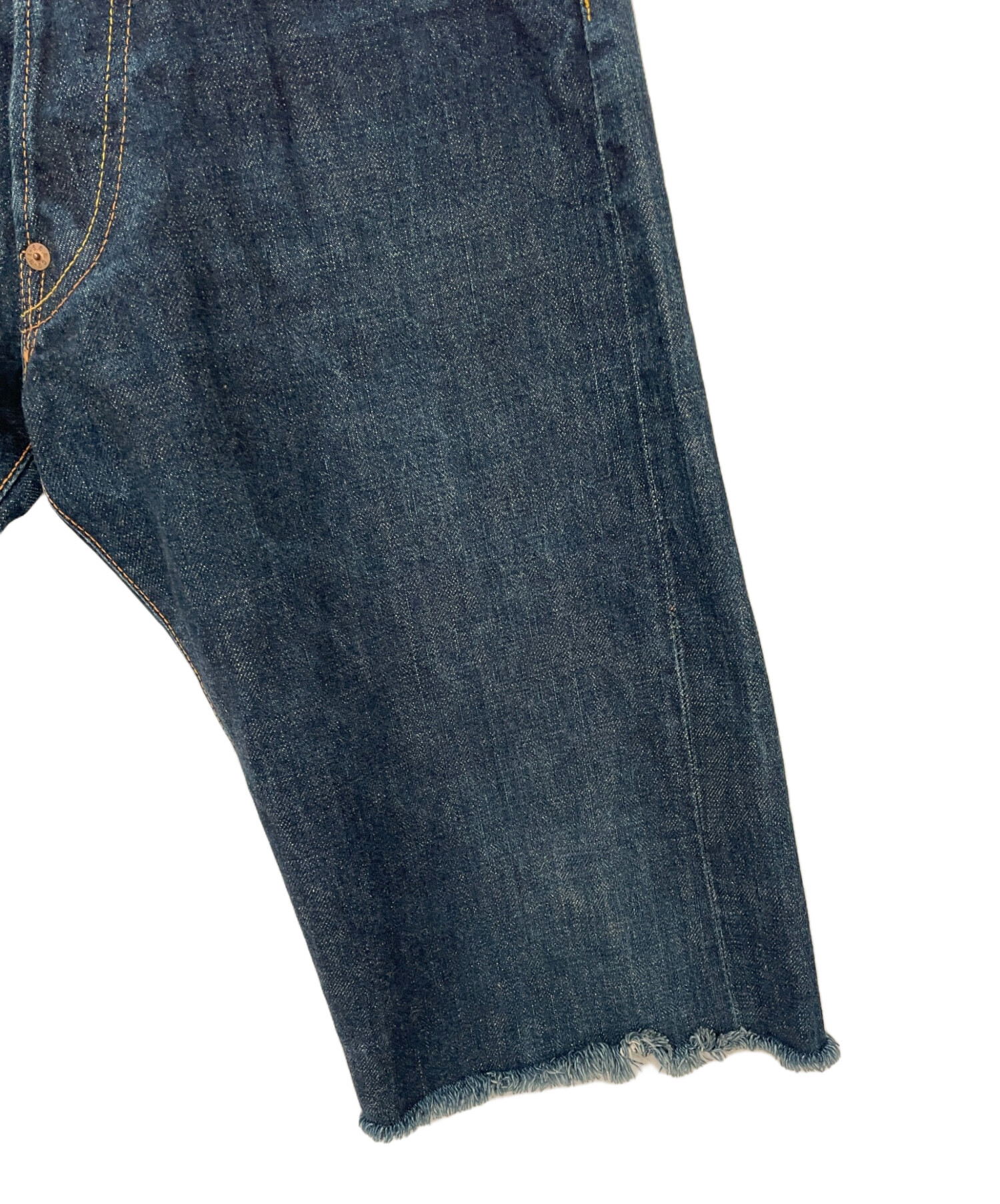 中古・古着通販】EVISU (エビス) デニムハーフパンツ ブルー サイズ