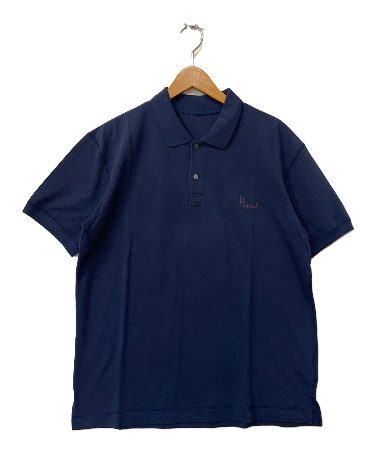 中古・古着通販】PAPAS (パパス) ポロシャツ ネイビー サイズ:L
