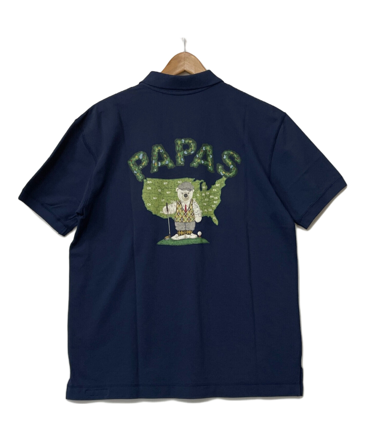 中古・古着通販】PAPAS (パパス) ポロシャツ ネイビー サイズ:L