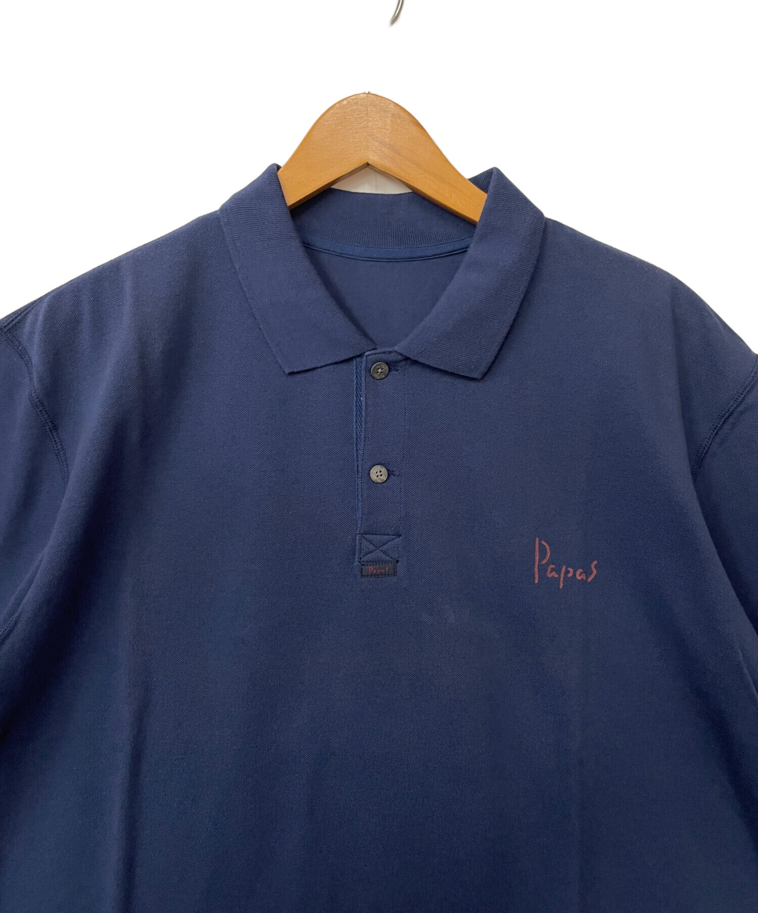 中古・古着通販】PAPAS (パパス) ポロシャツ ネイビー サイズ:L
