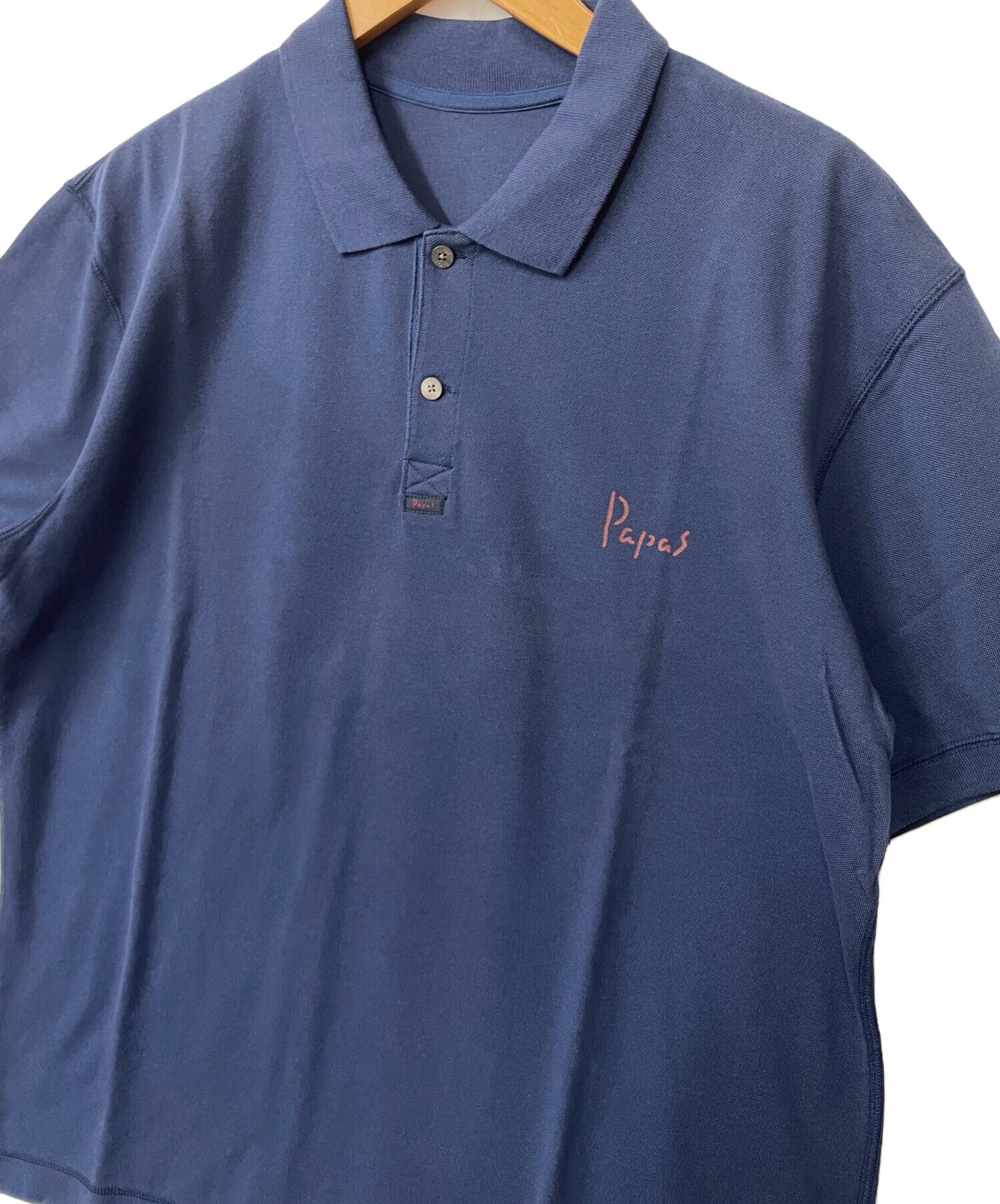 中古・古着通販】PAPAS (パパス) ポロシャツ ネイビー サイズ:L
