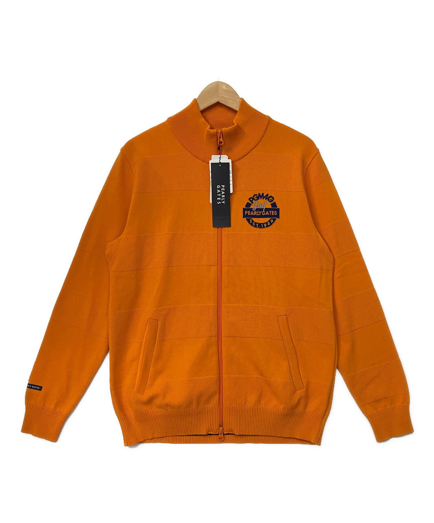 PEARLY GATES ロゴ入り長袖シャツ カラーオレンジ　日本製 中古・古着通販】PEARLY GATES (パーリーゲイツ) ゴルフウェア