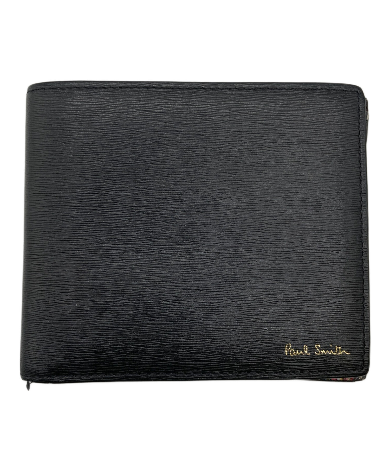 ポール・スミス 二つ折り財布 黒 未使用品 中古・古着通販】PAUL SMITH (ポールスミス) 2つ折り財布 ブラック