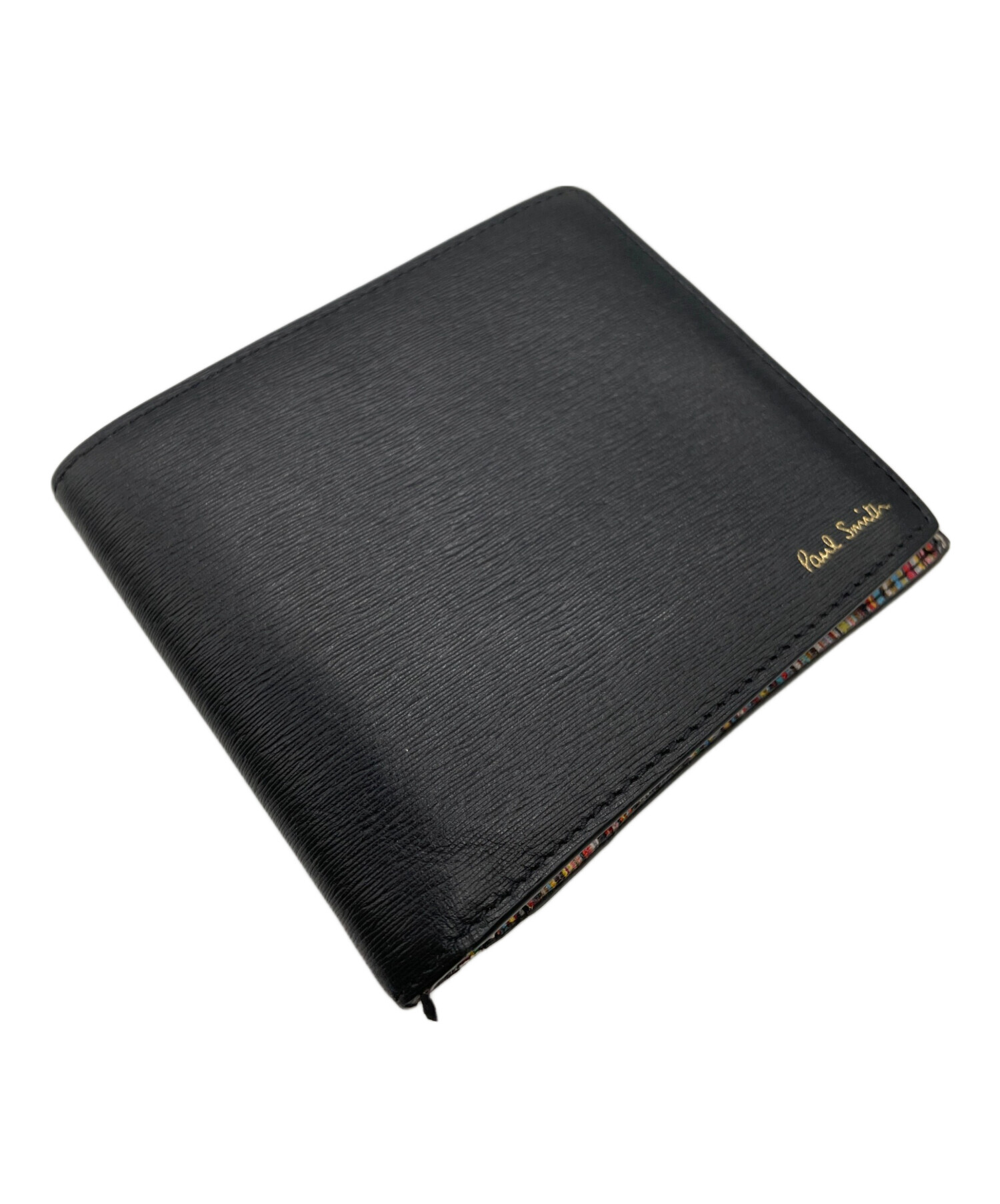 中古・古着通販】PAUL SMITH (ポールスミス) 2つ折り財布 ブラック