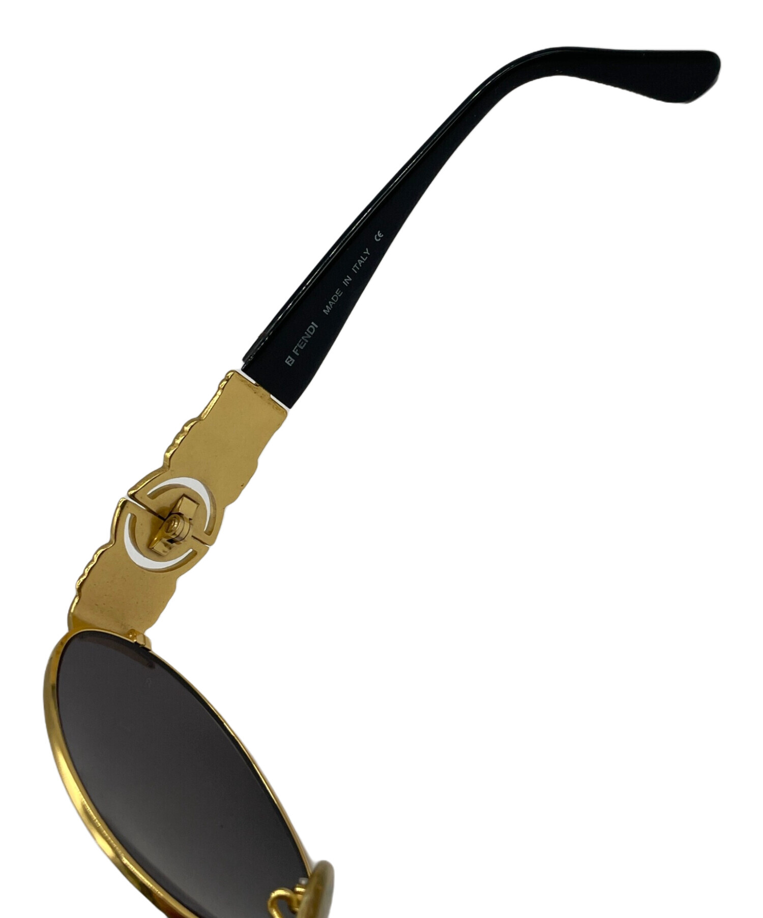 中古・古着通販】FENDI (フェンディ) サングラス ブラック×ゴールド