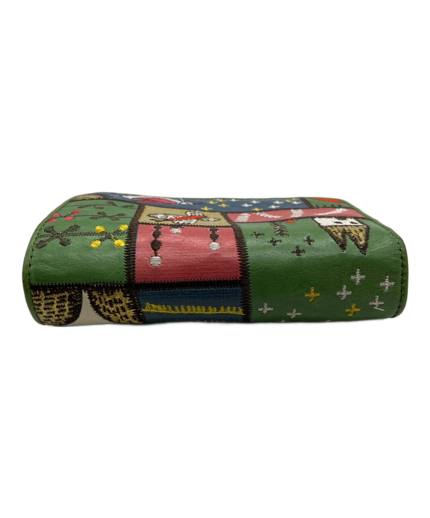中古・古着通販】Jocomomola (ホコモモラ) 2つ折り財布 グリーン